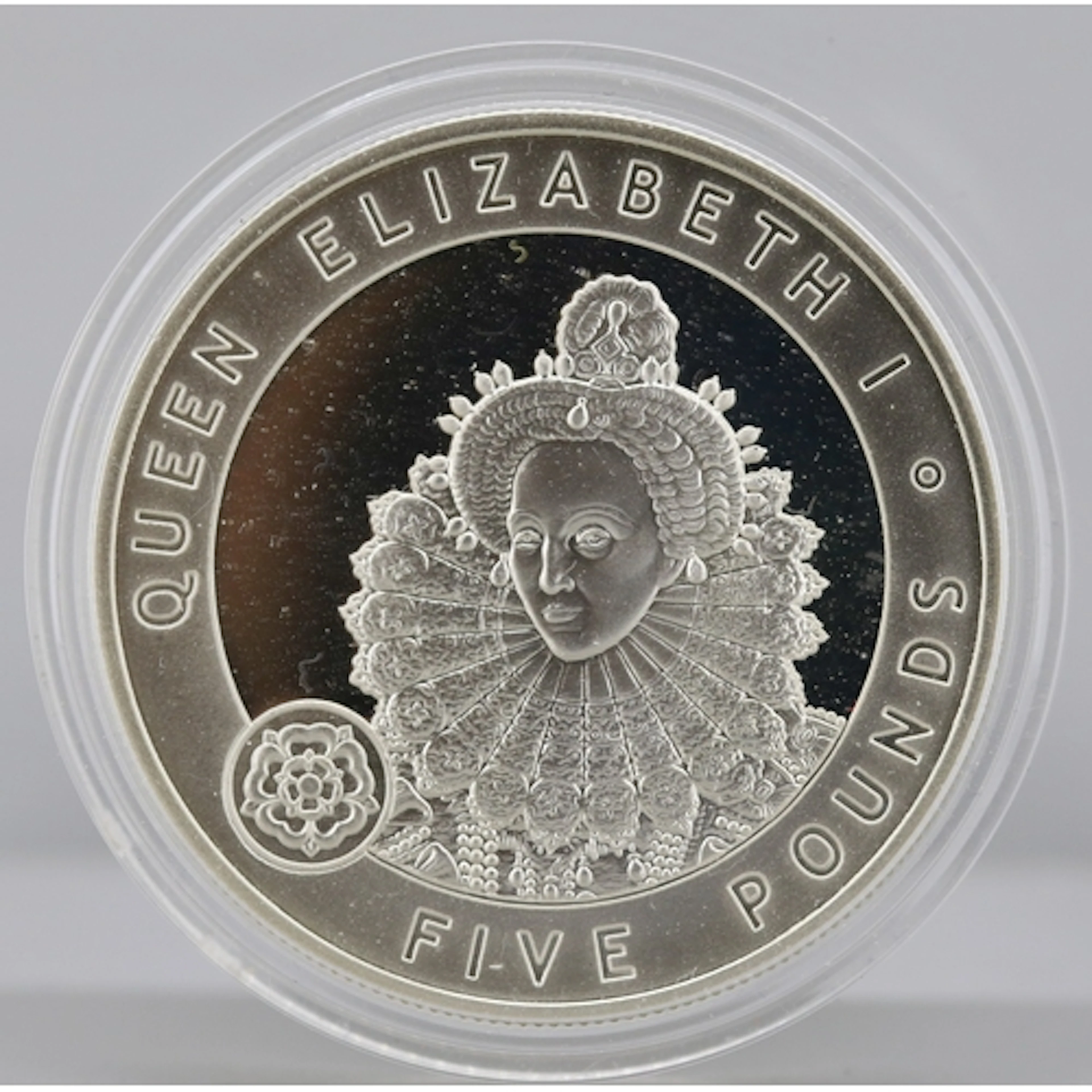 Sterling Silver Commemorative 5 Pounds Coin 'Queen Elizabeth...