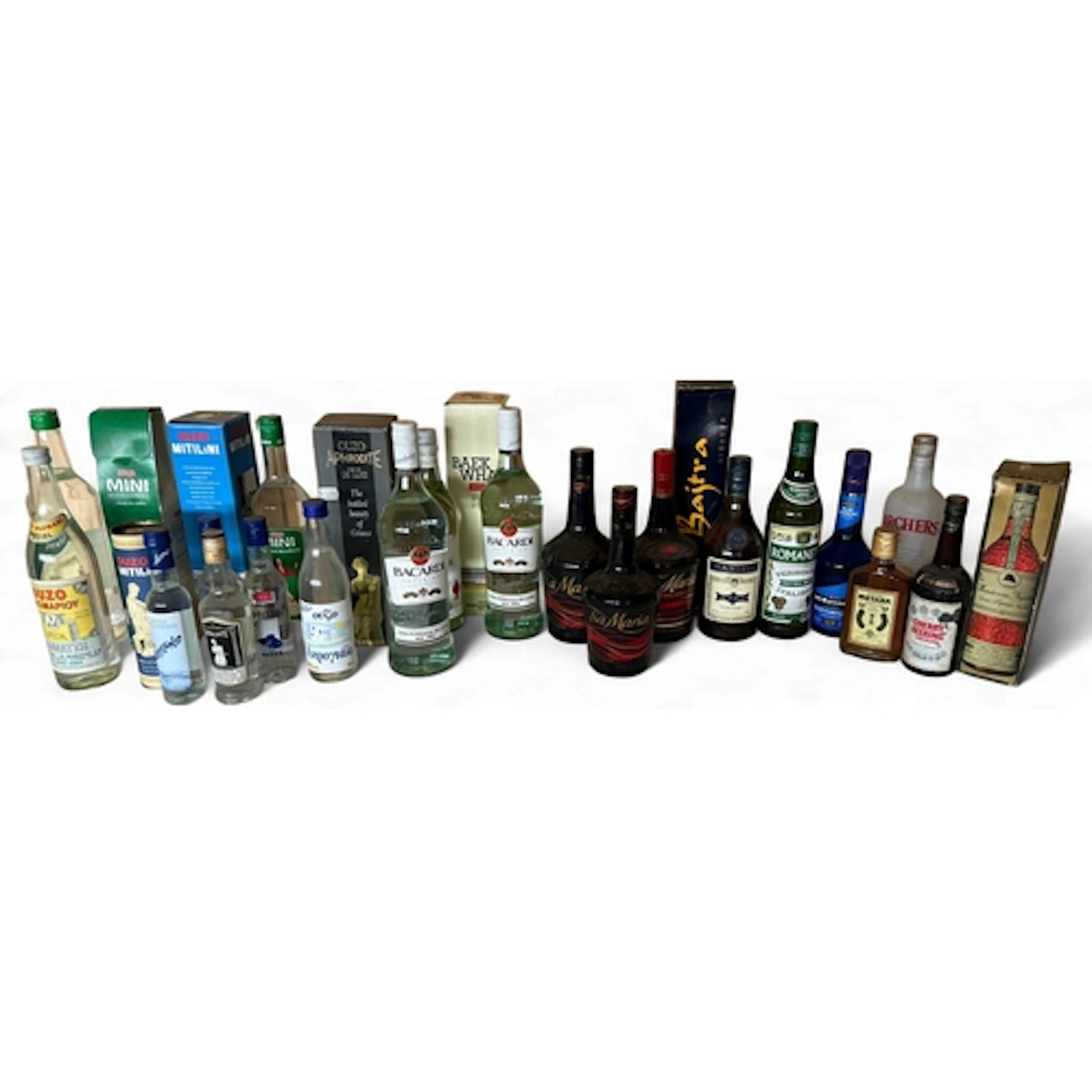 Spirits to include 2 x Bacardi, 1 litre, James Cook Rum, 70c...