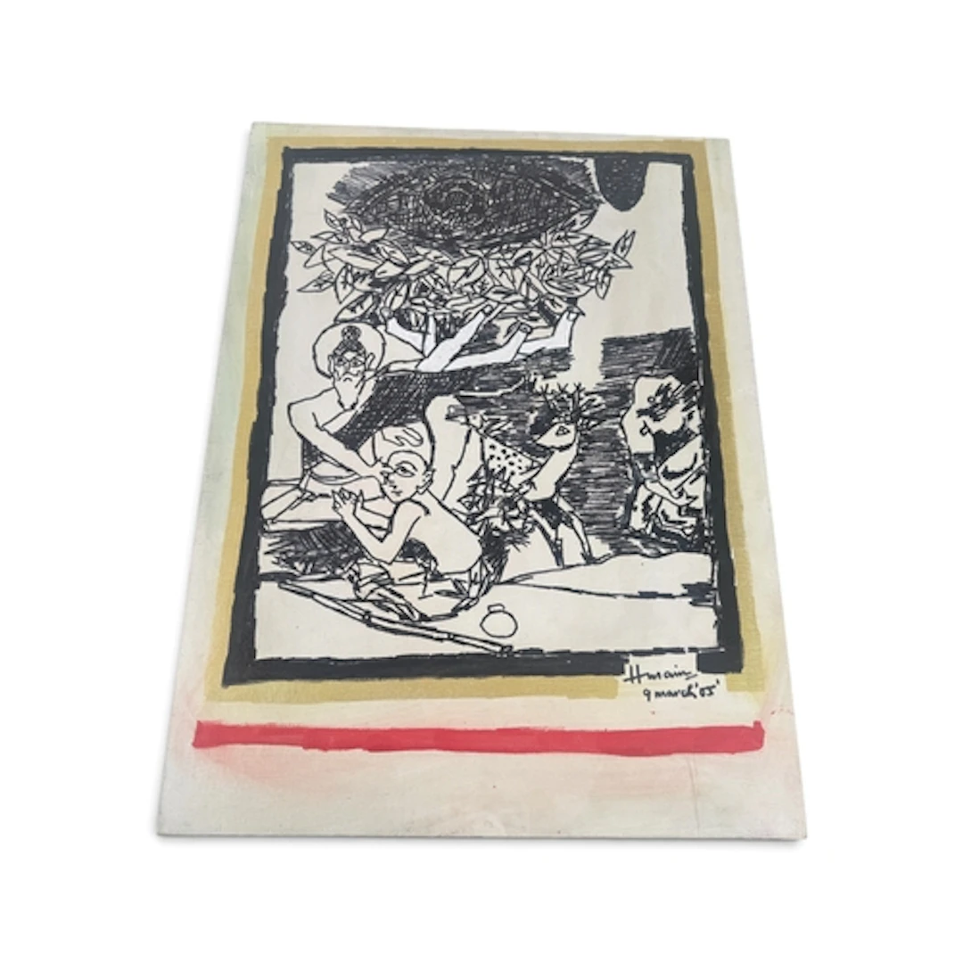 MAQBOOL FIDA HUSAIN (INDIAN, 1915-2011): UNTITLED Acrylic a...