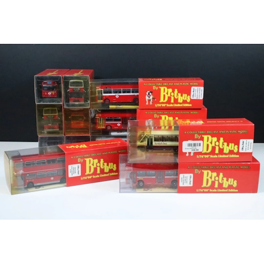 12 Boxed Britbus diecast model buses to include R903 London ...