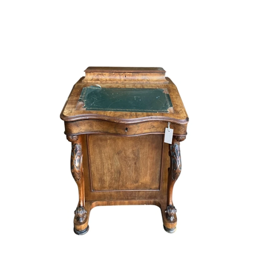 A Victorian walnut Davenport, width 55cm, depth 53cm, height...