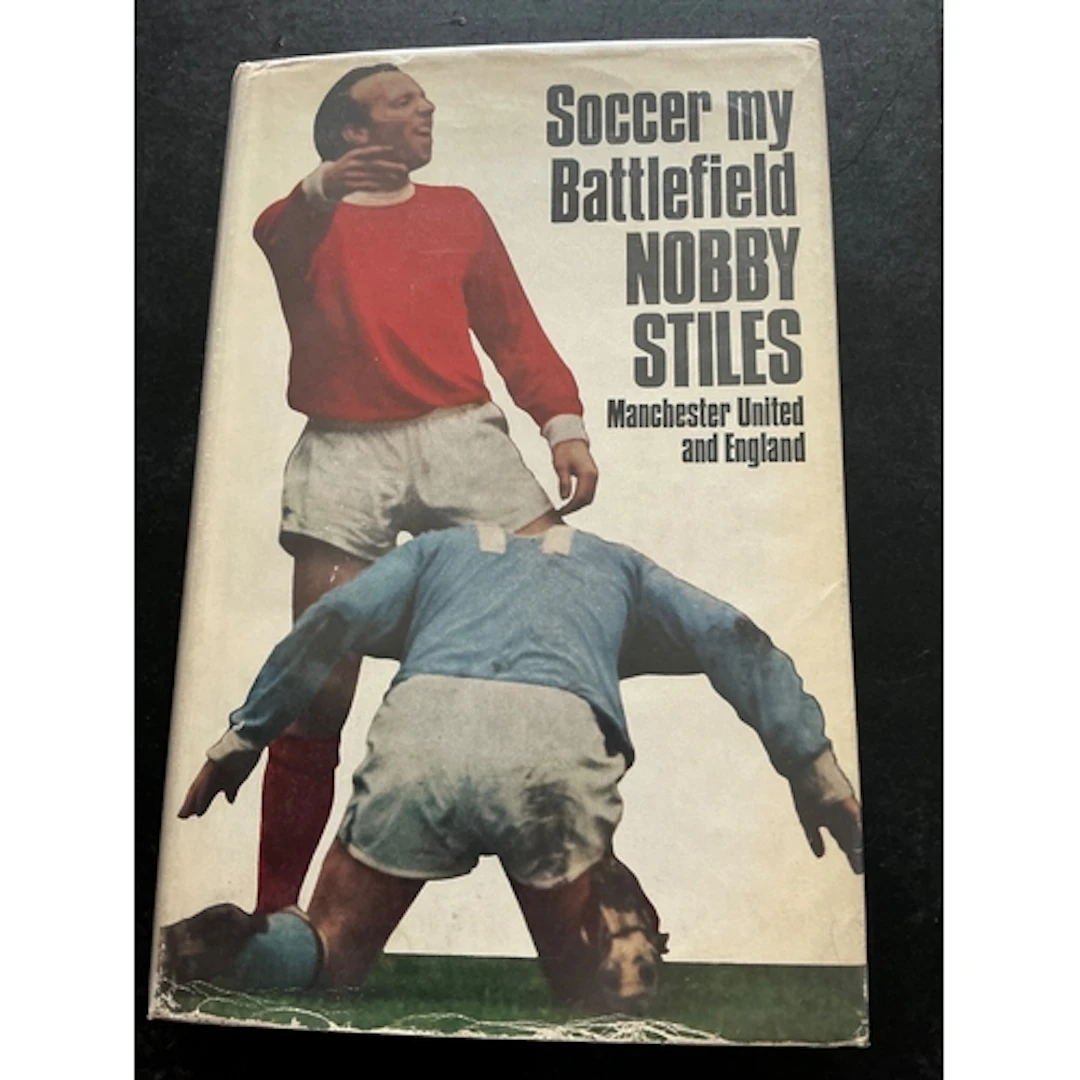 Nobby Stiles Manchester United + England Signed Football Boo...