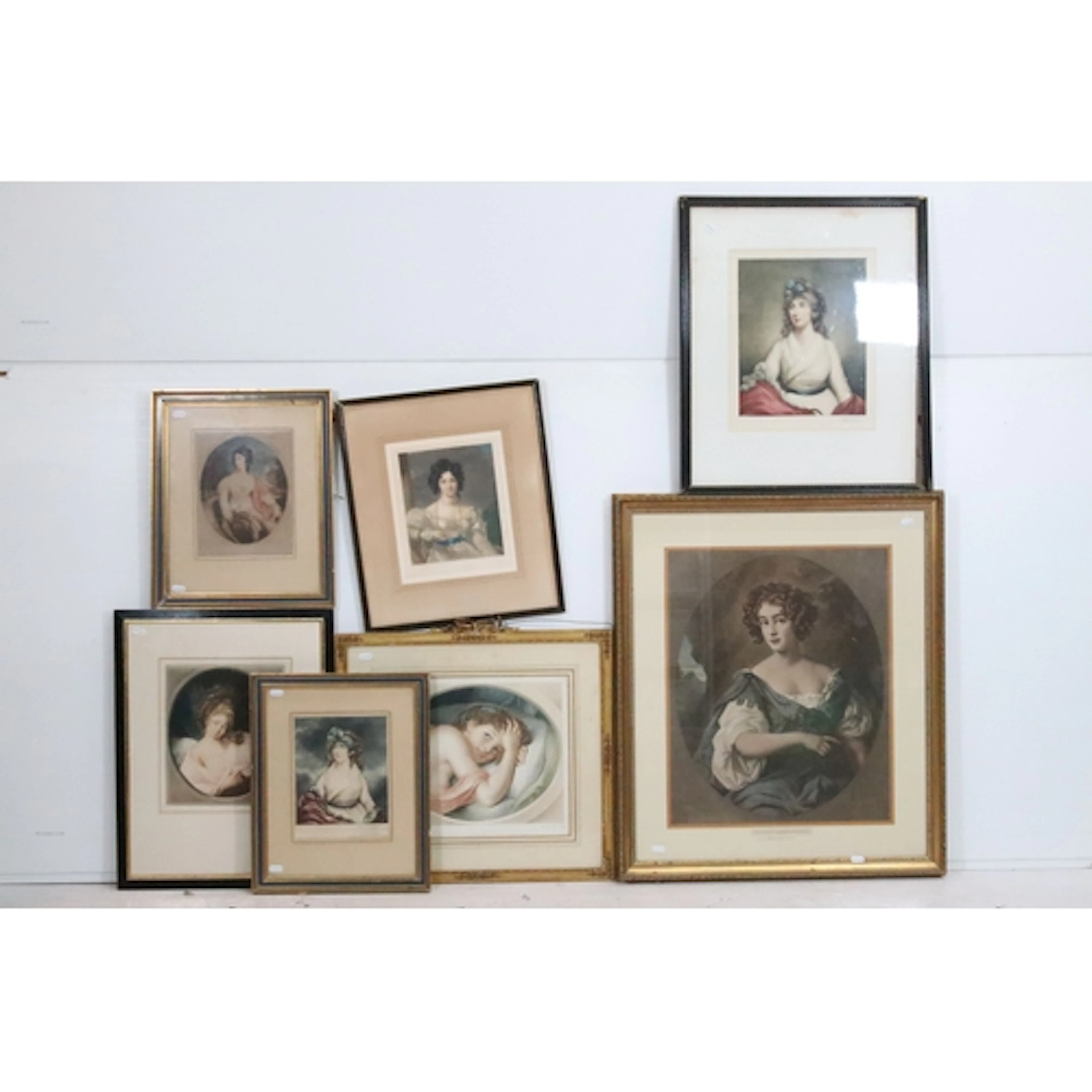 Collection of 19th century mezzotints, comprising primarily ...