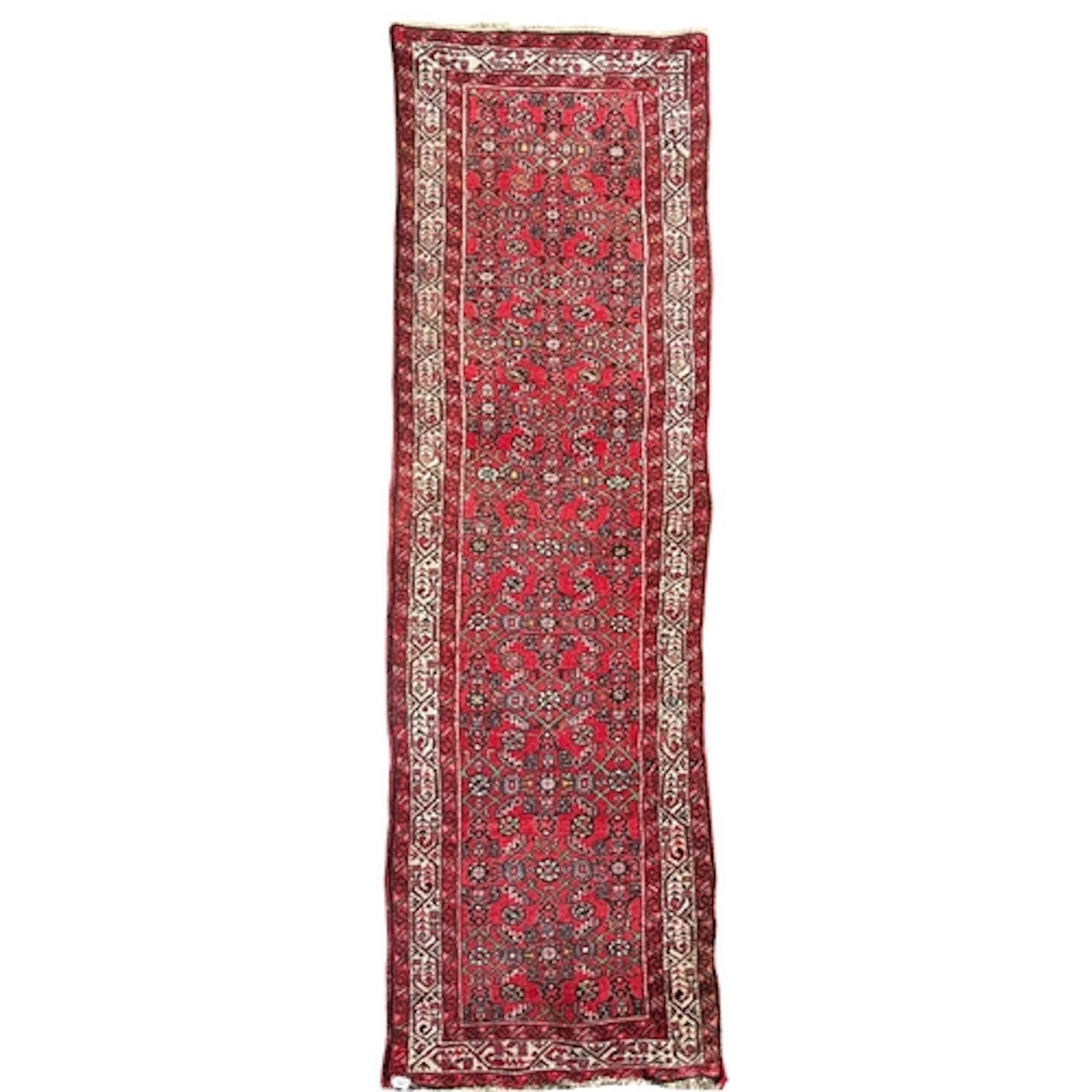 A large early 20th century Persian Islamic Kashan floor carp...