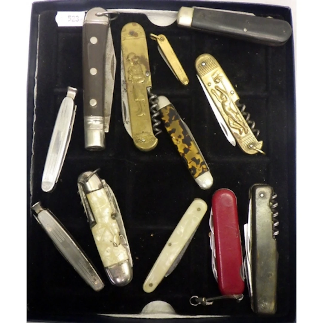 A group of misc pen knives