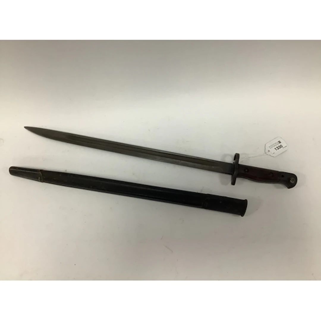 WWII British Pattern 1907 Bayonet & Scabbard, manufacturer m...