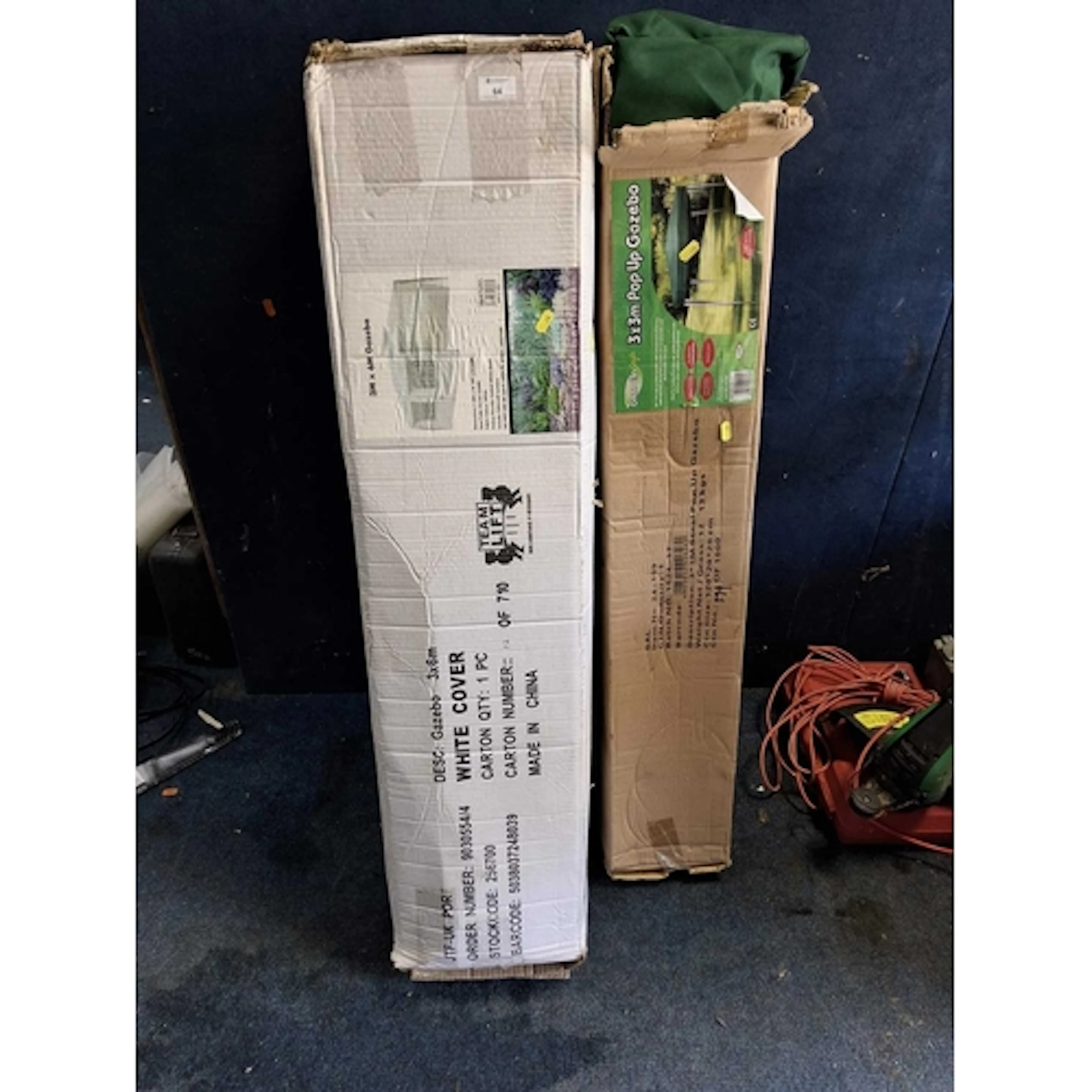 A JFT GAZEBO IN ORIGINAL BOX but used 3m x 6m and a Garden s...