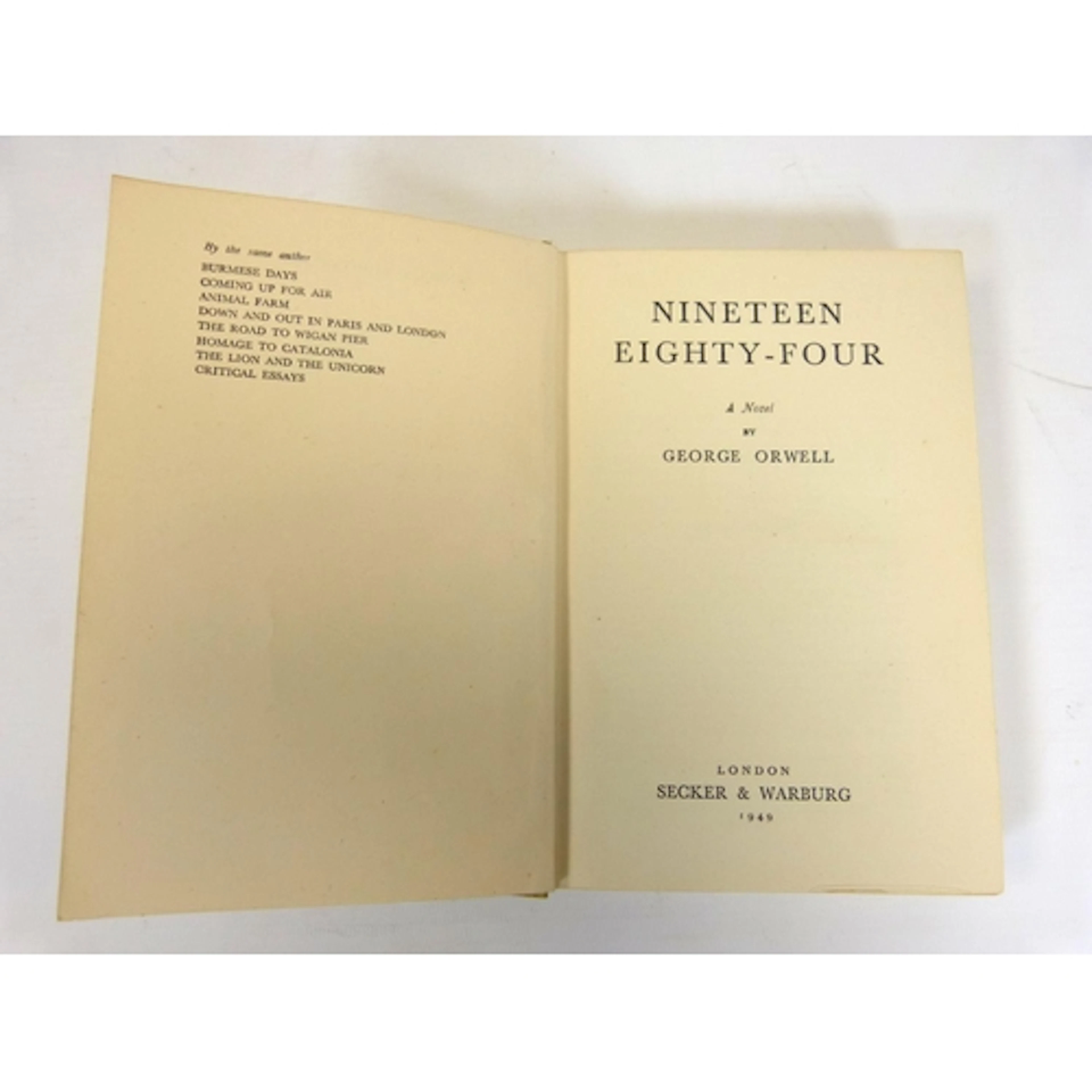 ORWELL GEORGE. Nineteen Eighty-Four. Orig. green ...