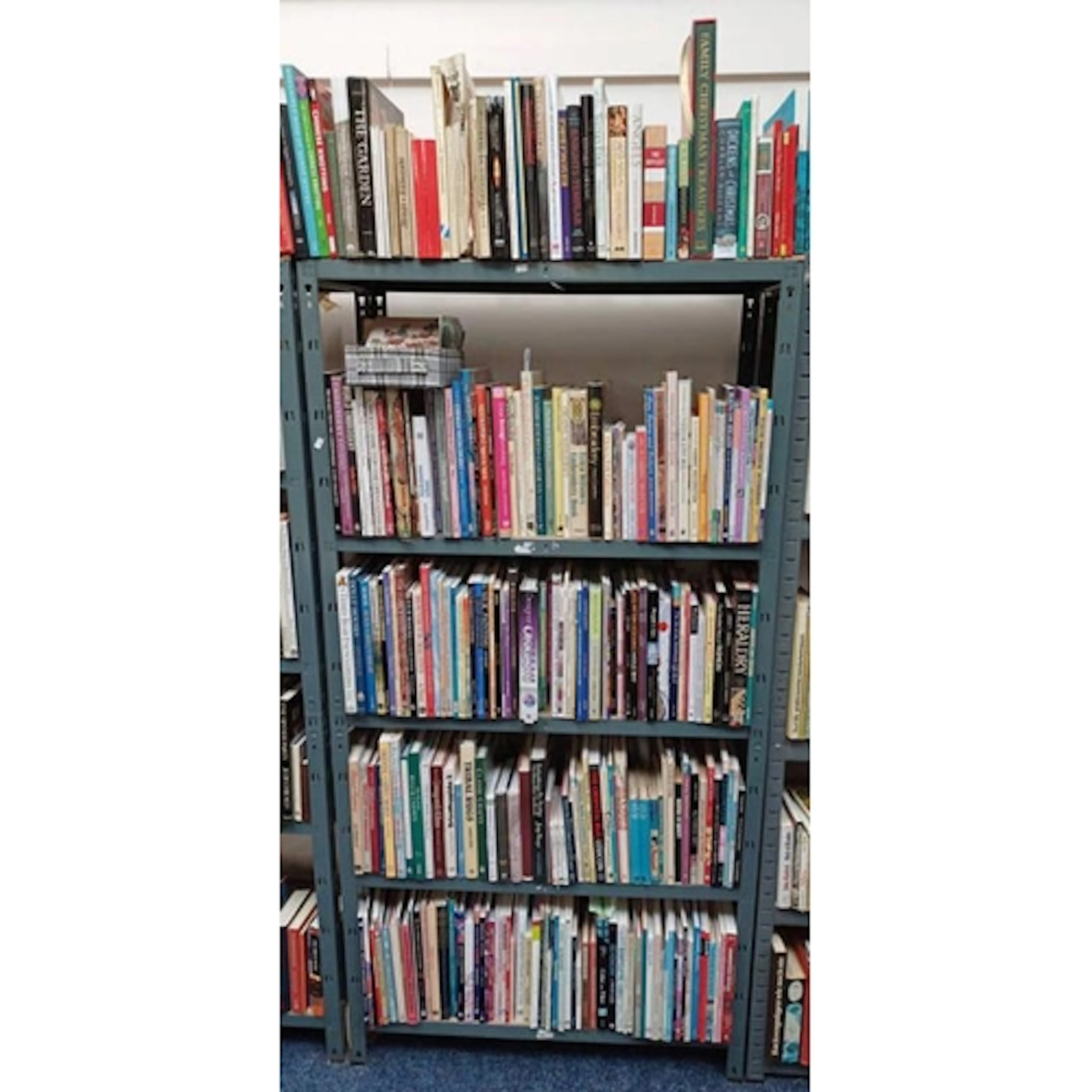 5 SHELVES OF MOSTLY VARIOUS BOOKS RELATED TO ARTS & CRAFTS, ...