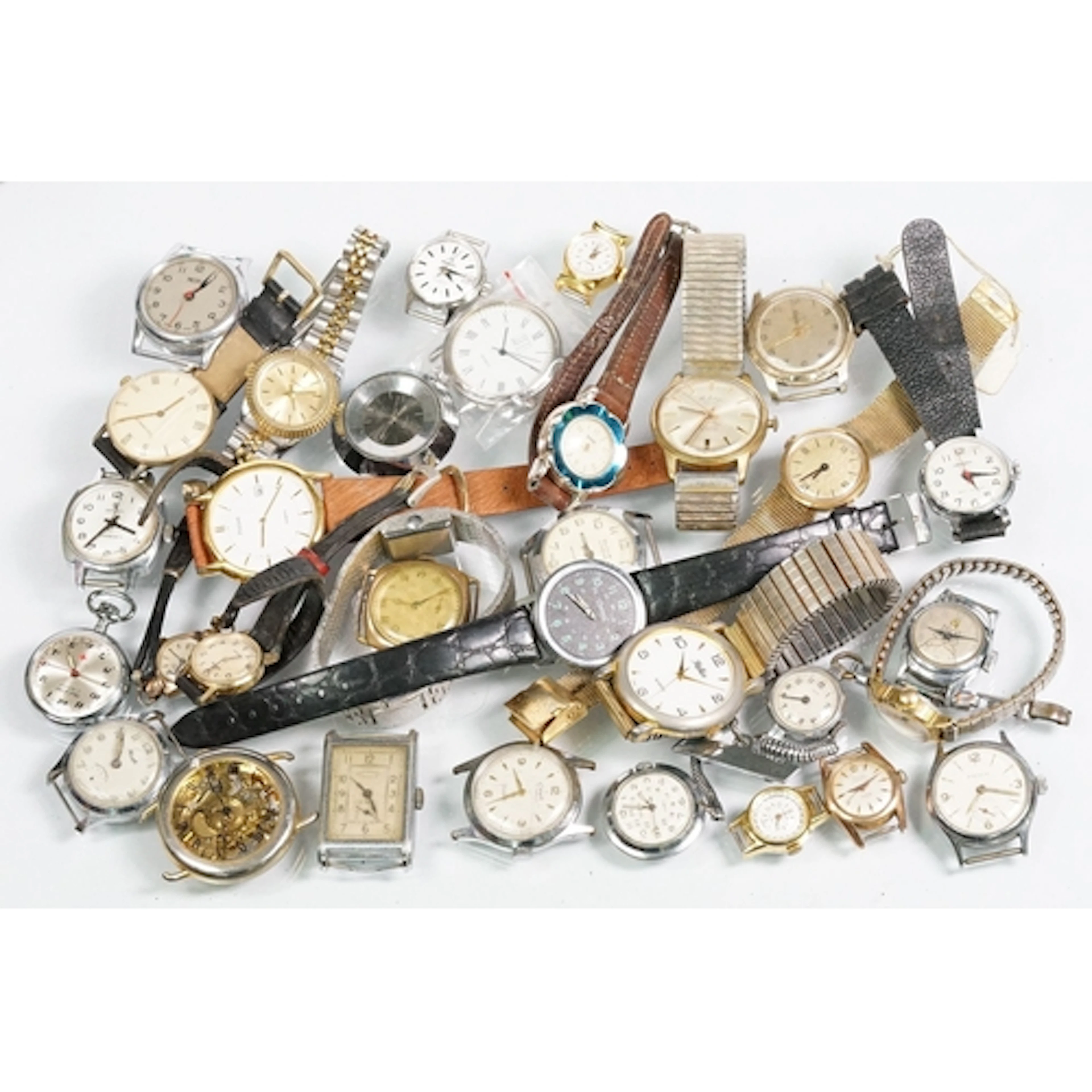 A large collection of mainly vintage watches to include Oliv...