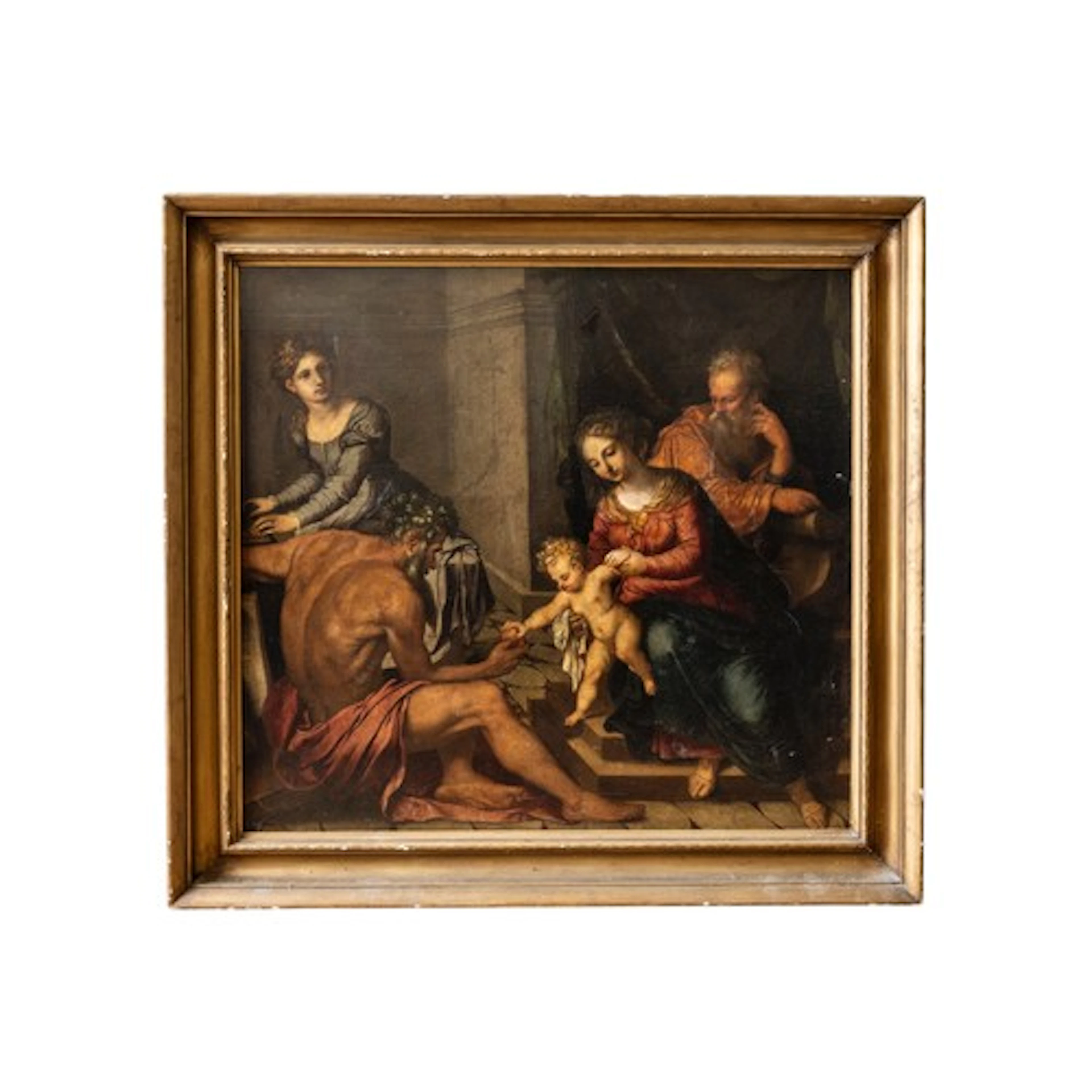 ITALIAN SCHOOL, 19TH CENTURY OIL PAINTING ON CANVAS depictin...