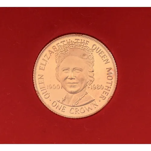 Gold coin. Isle of Man proof commemorative Crown 1980, .375,...