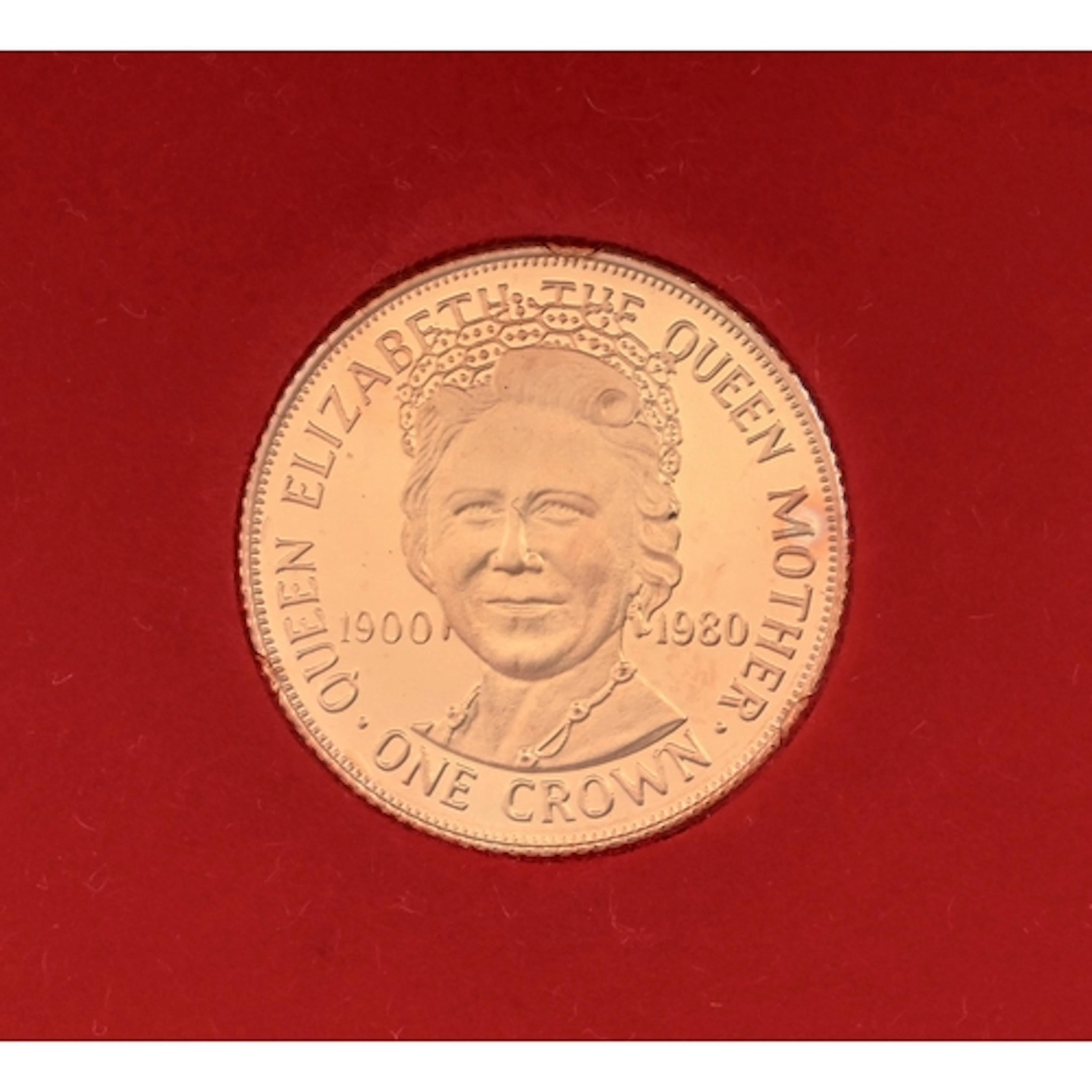 Gold coin. Isle of Man proof commemorative Crown 1980, .375,...