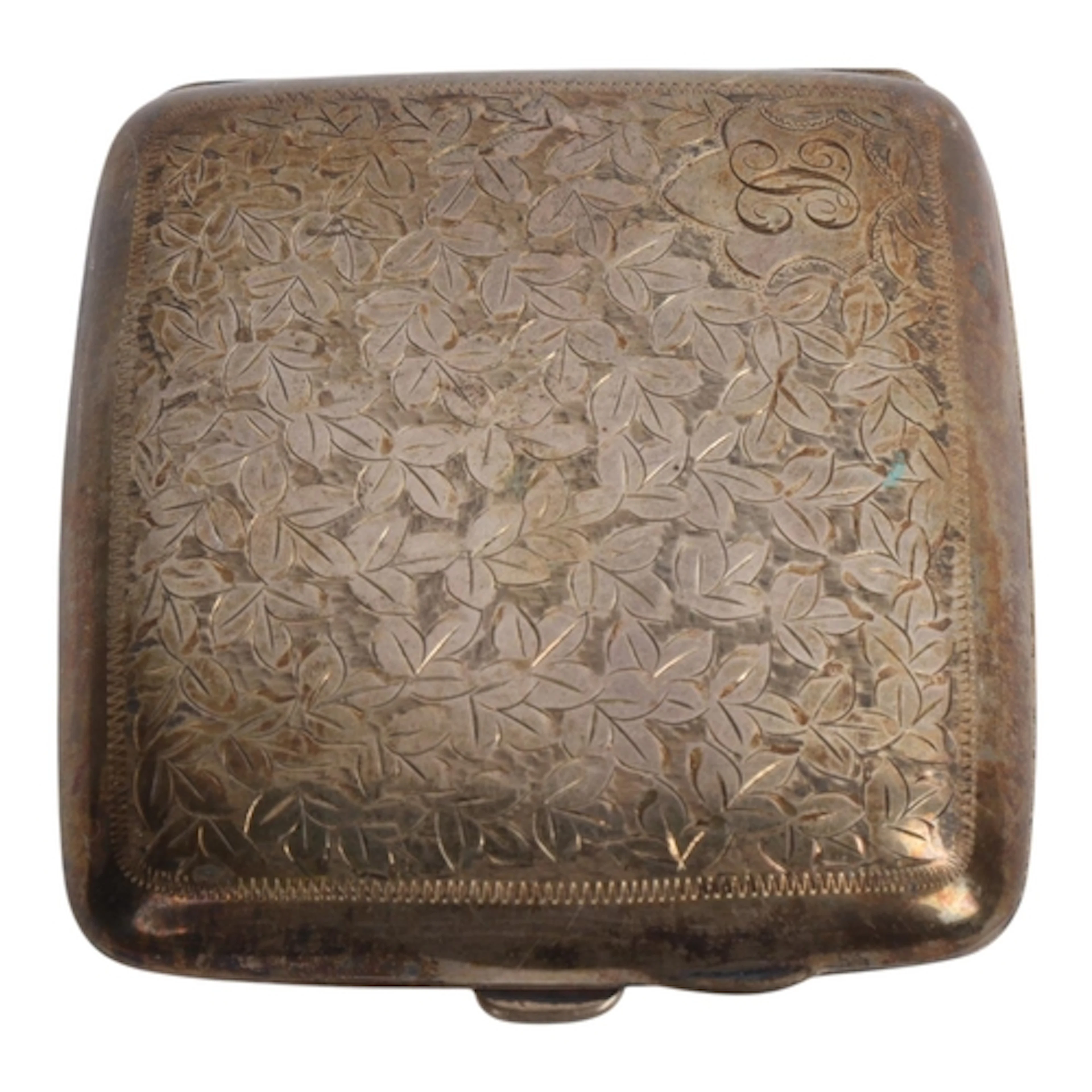 A George V silver cigarette case, Turner & Simpson, Chester ...