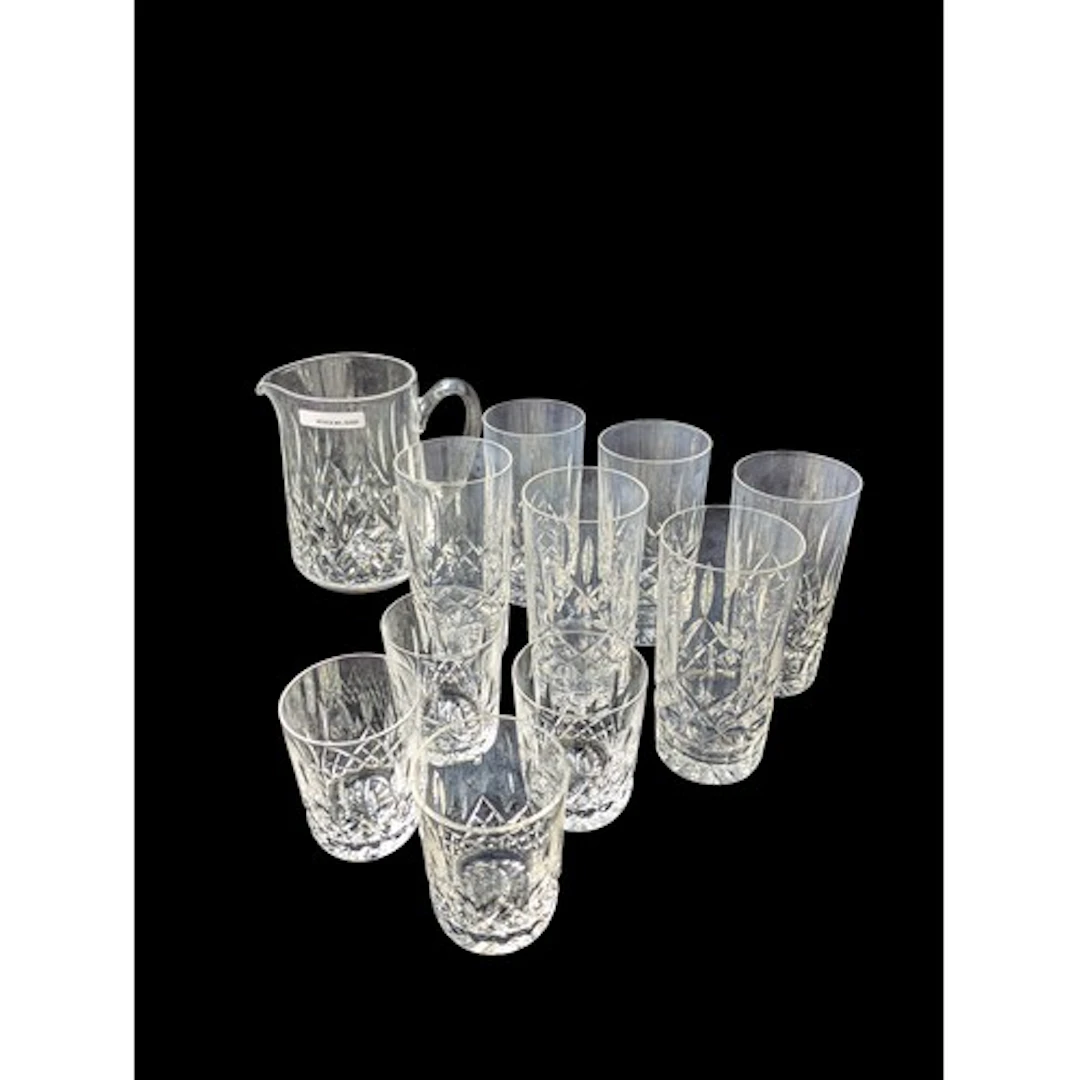 Waterford cut crystal water jug and a set of tumblers, with ...