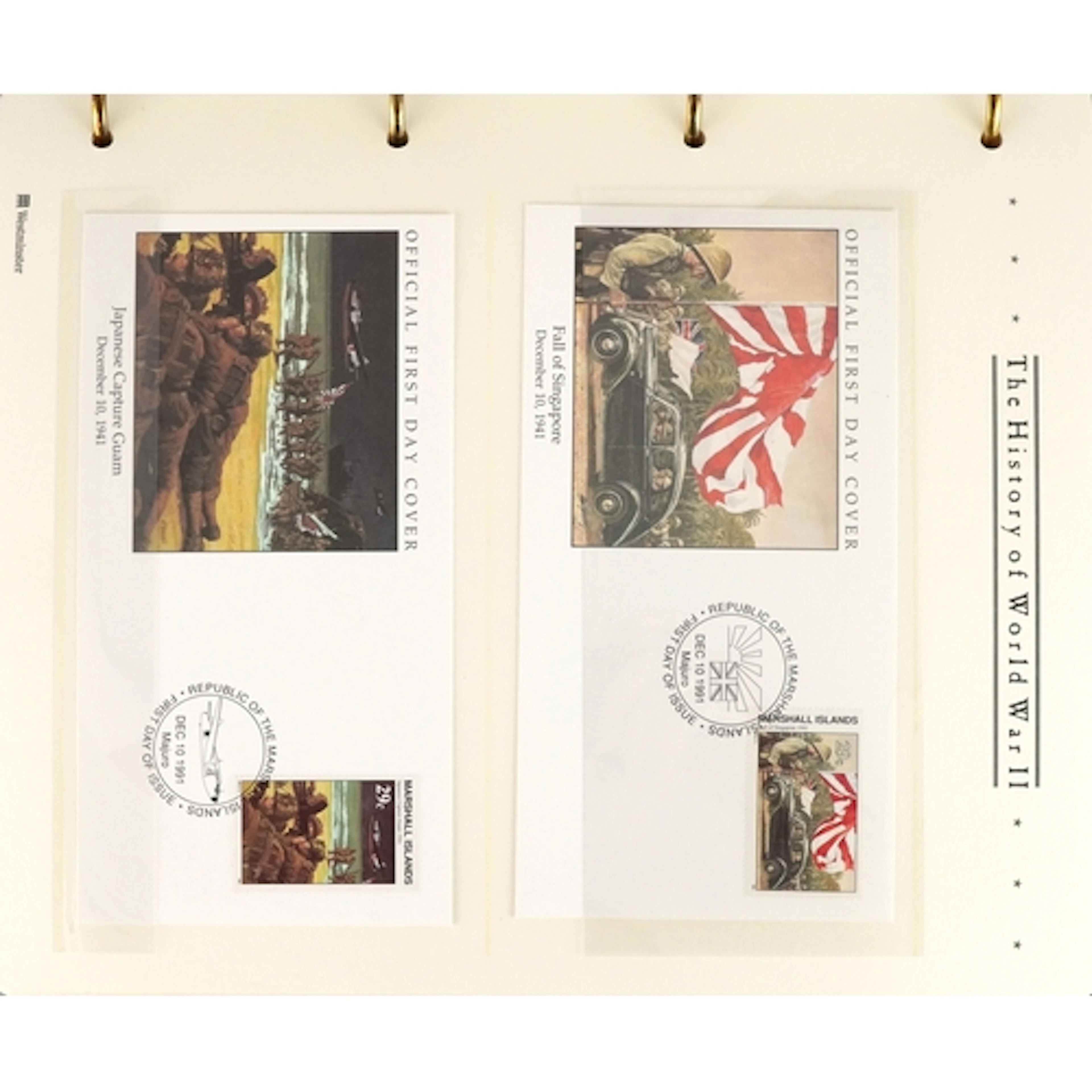The History of World War II first day covers including Fall ...