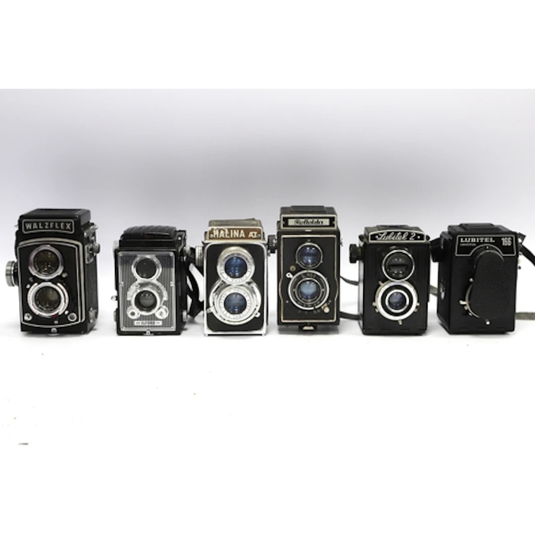 A collection of TLR Cameras to include Walzflex, Reflekta, H...