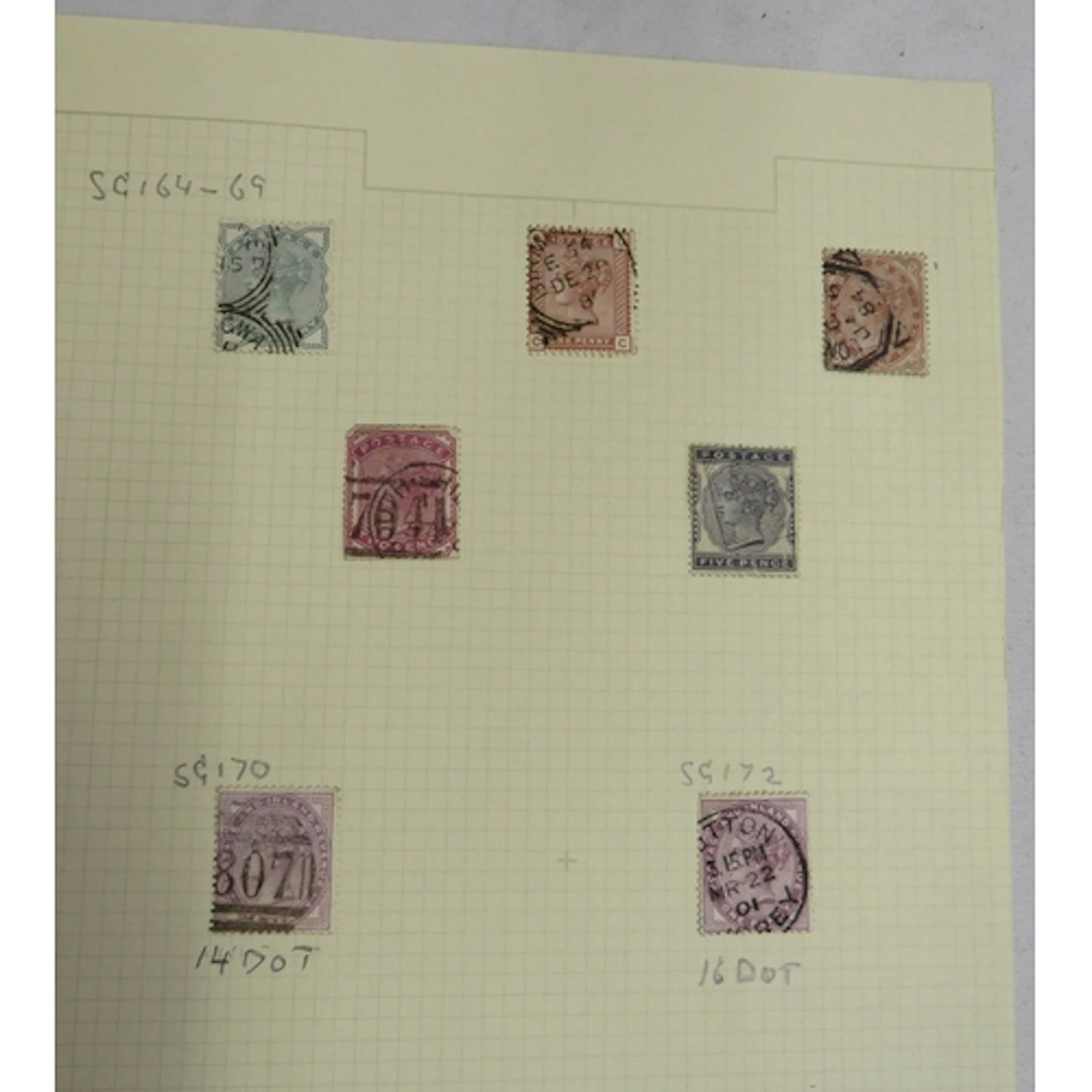 Stamps: GB Album Leaf Queen Victoria Used, catalogue value £...