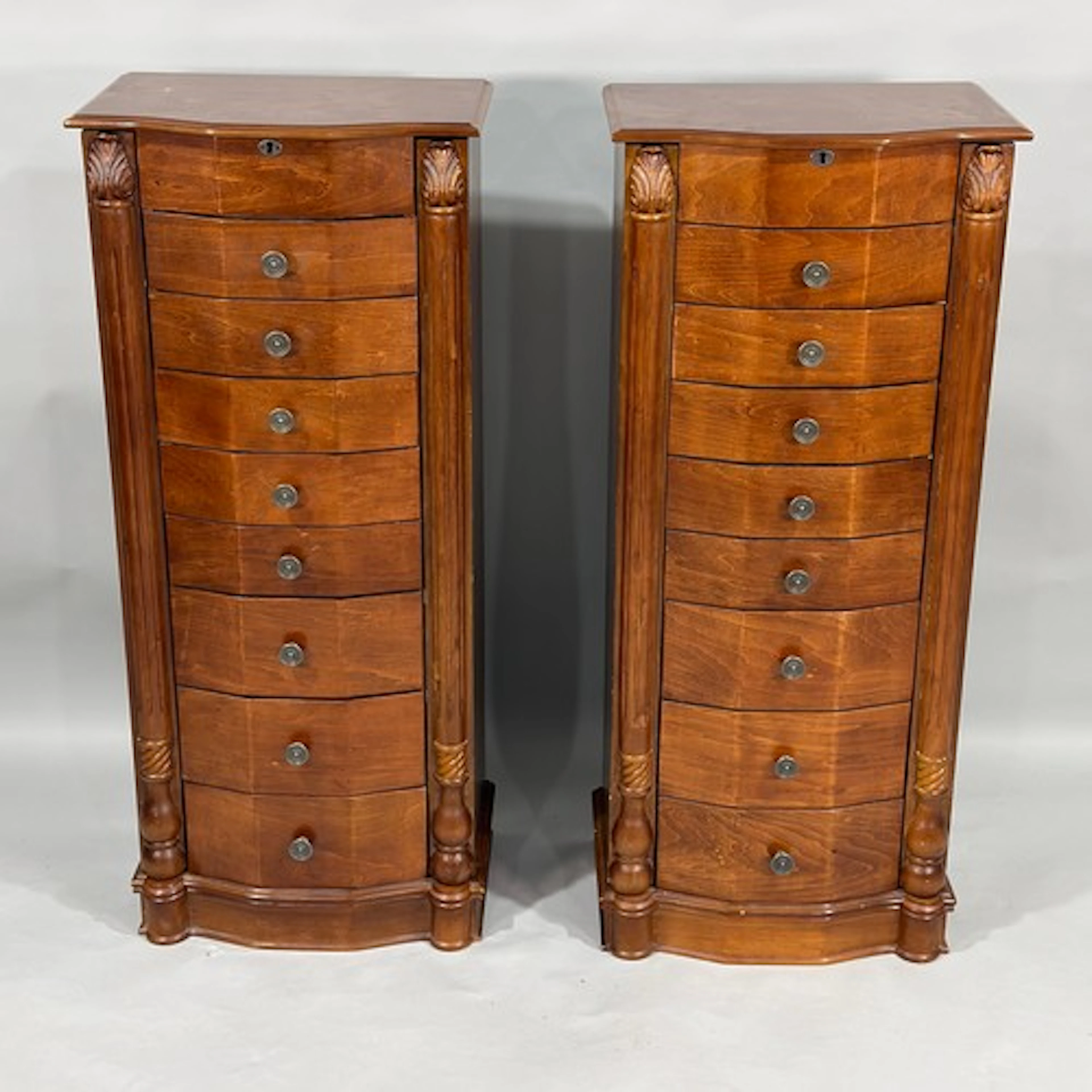 A pair of modern floor standing Jewellery Armoires, each wit...