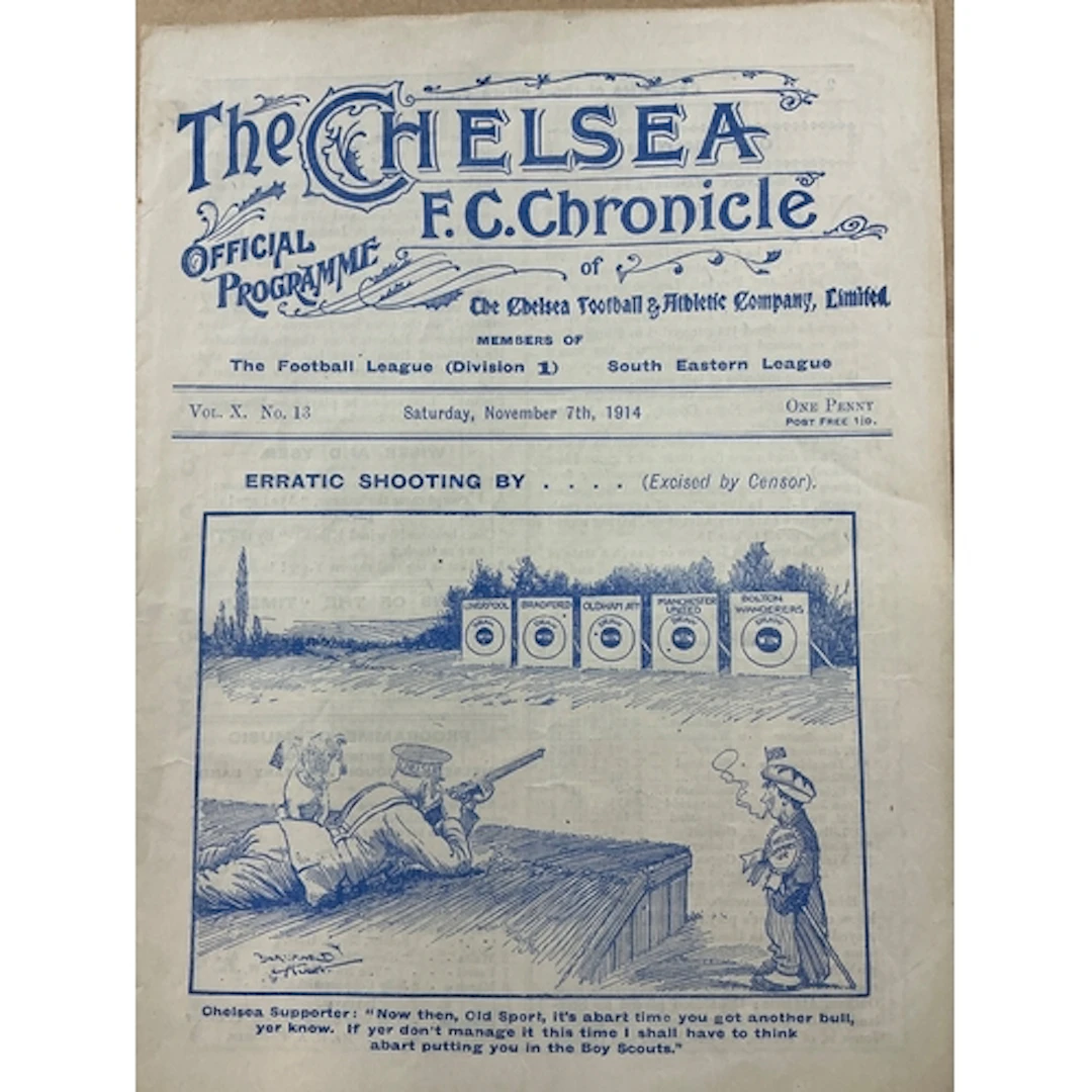 1914 - 1915 Chelsea v Aston Villa Football Programme: Score ...