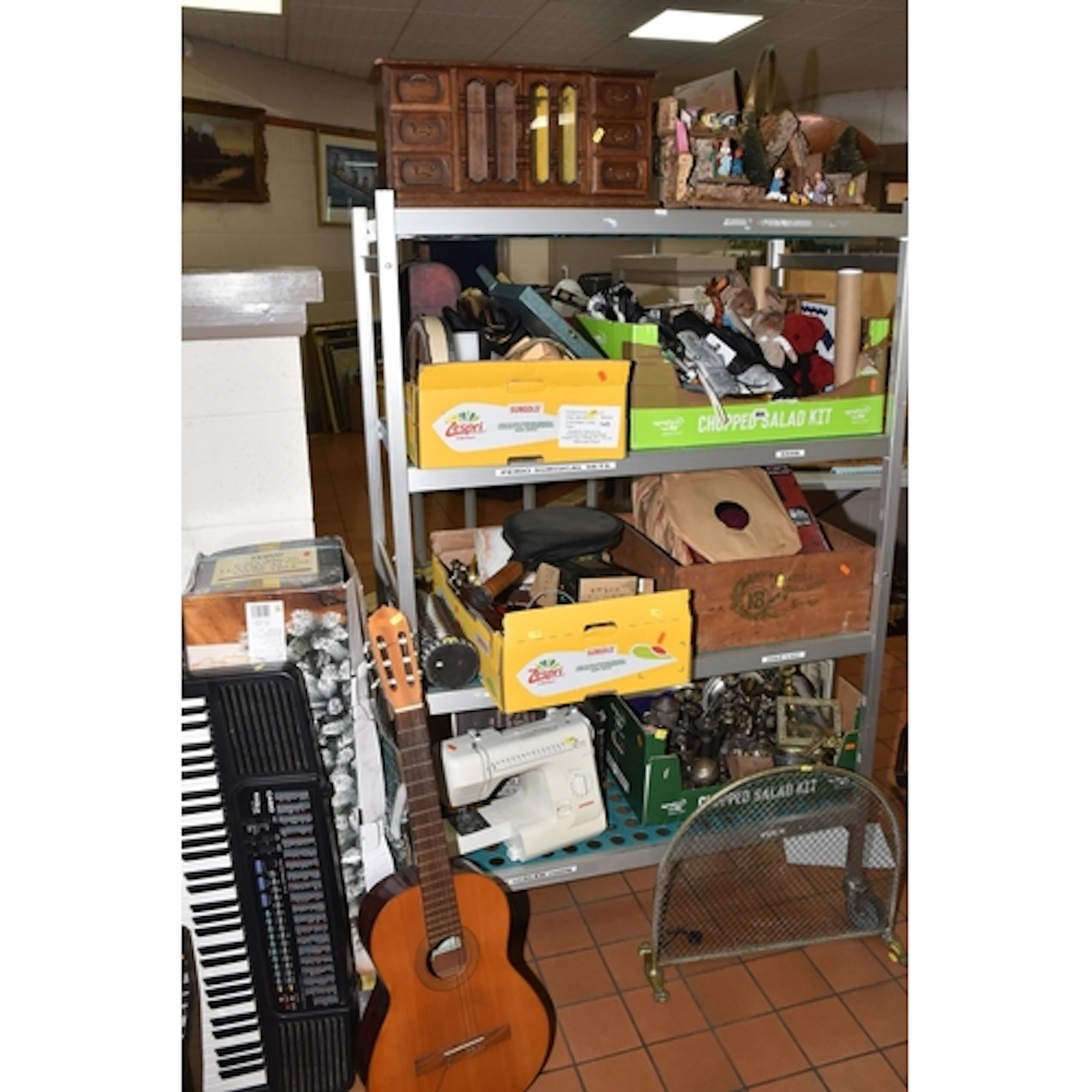 FIVE BOXES AND LOOSE MISCELLANEOUS ITEMS, to include a vinta...