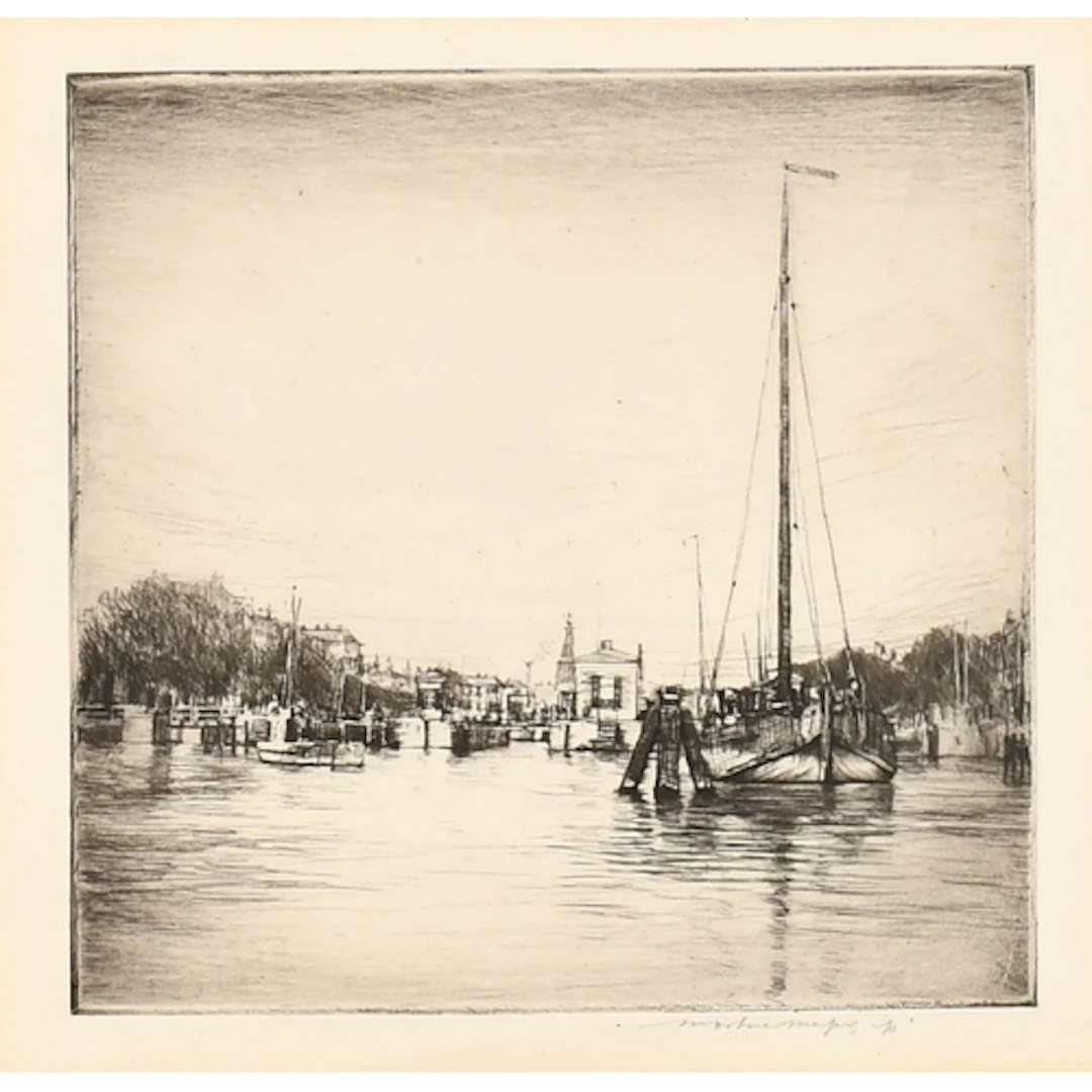 Mortimer Luddington Menpes (1855-1938) Australian. Boats in ...