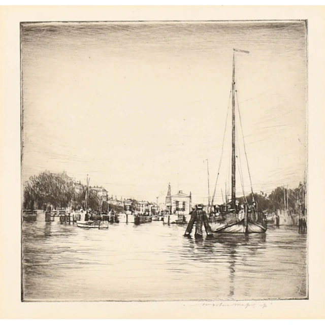 Mortimer Luddington Menpes (1855-1938) Australian. Boats in ...