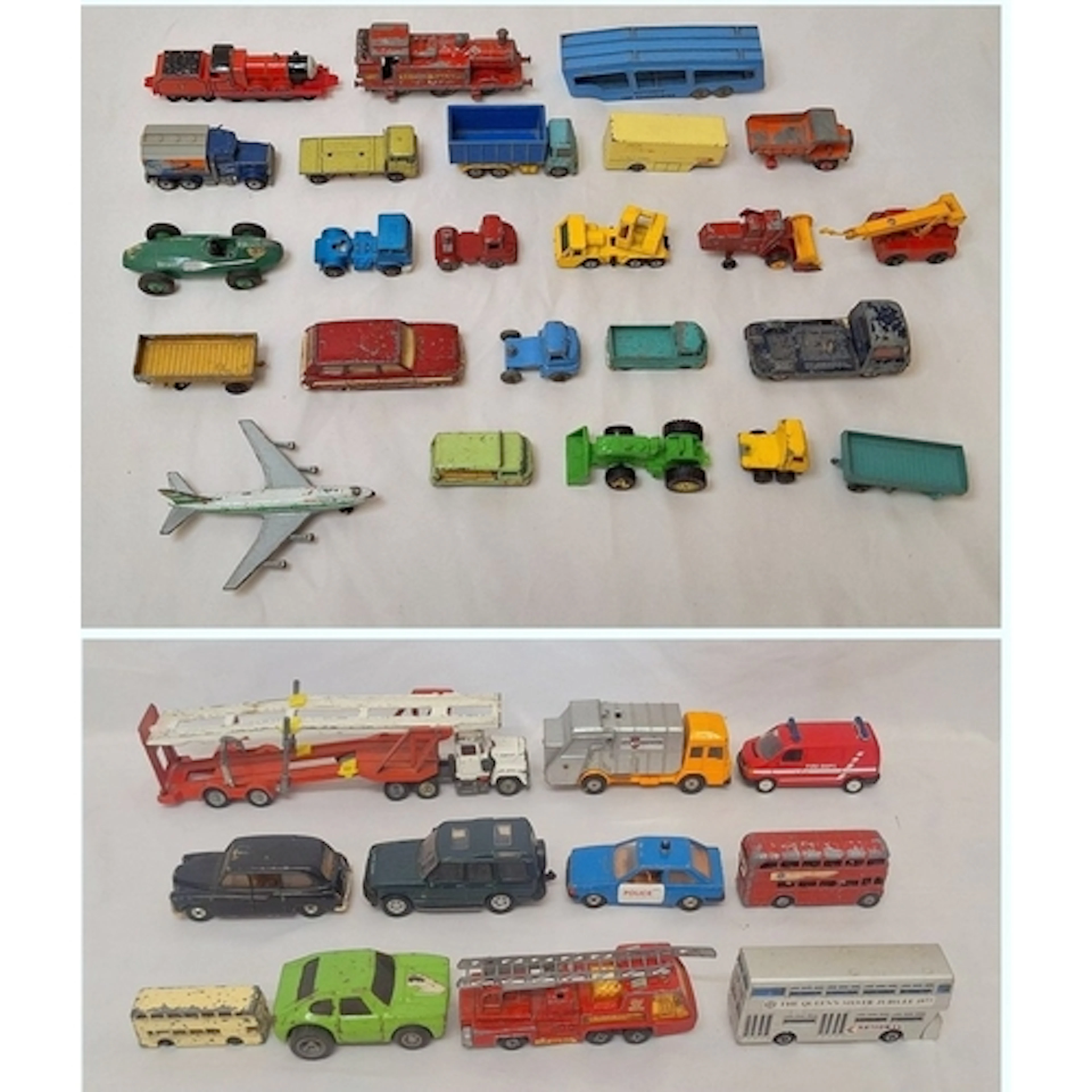 Die Cast Model Vehicles incl. Matchbox Car Transporter, Lone...