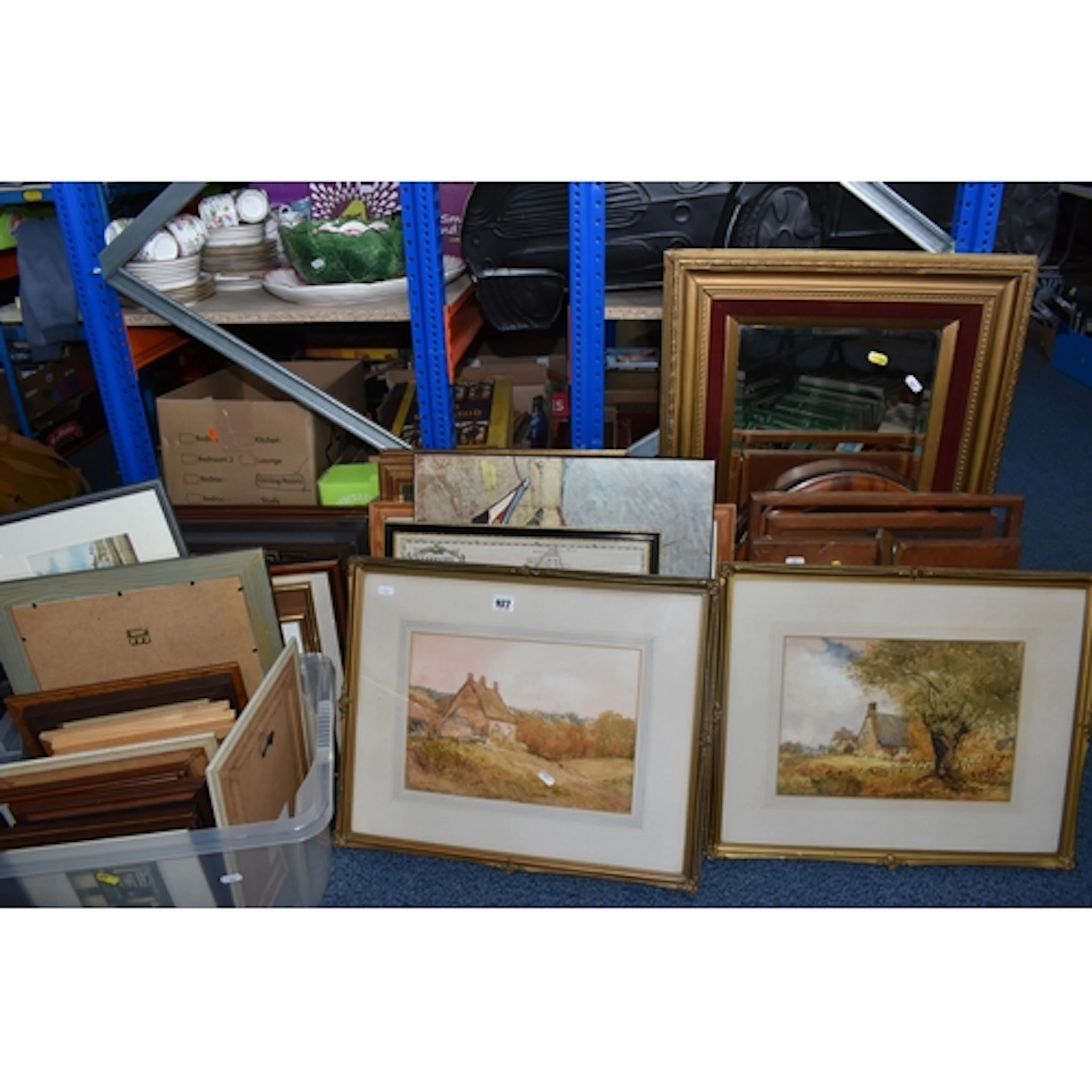 A QUANTITY OF PICTURES AND PRINTS ETC, to include an oil on ...