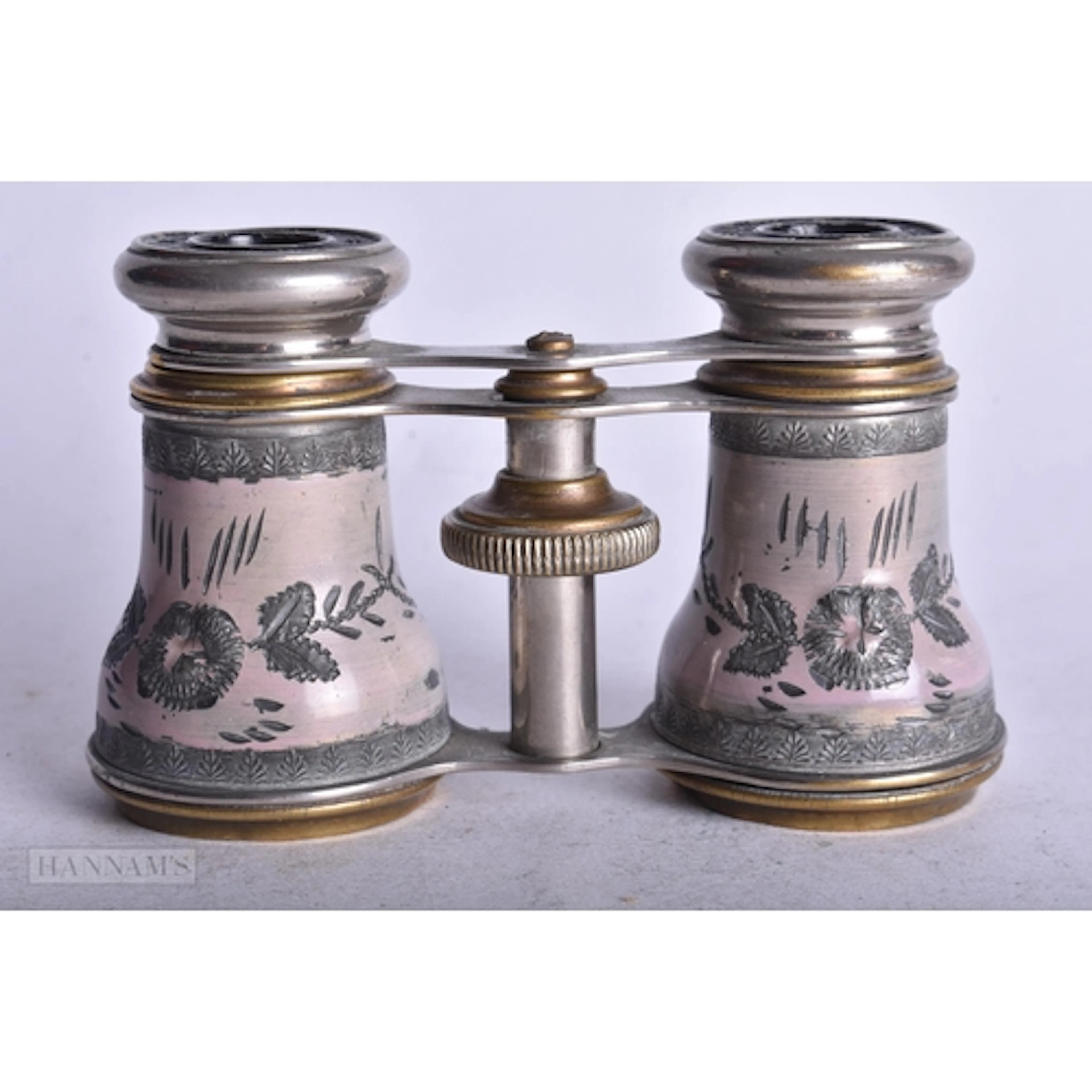 A Pair of Enamel Cased Opera Glasses