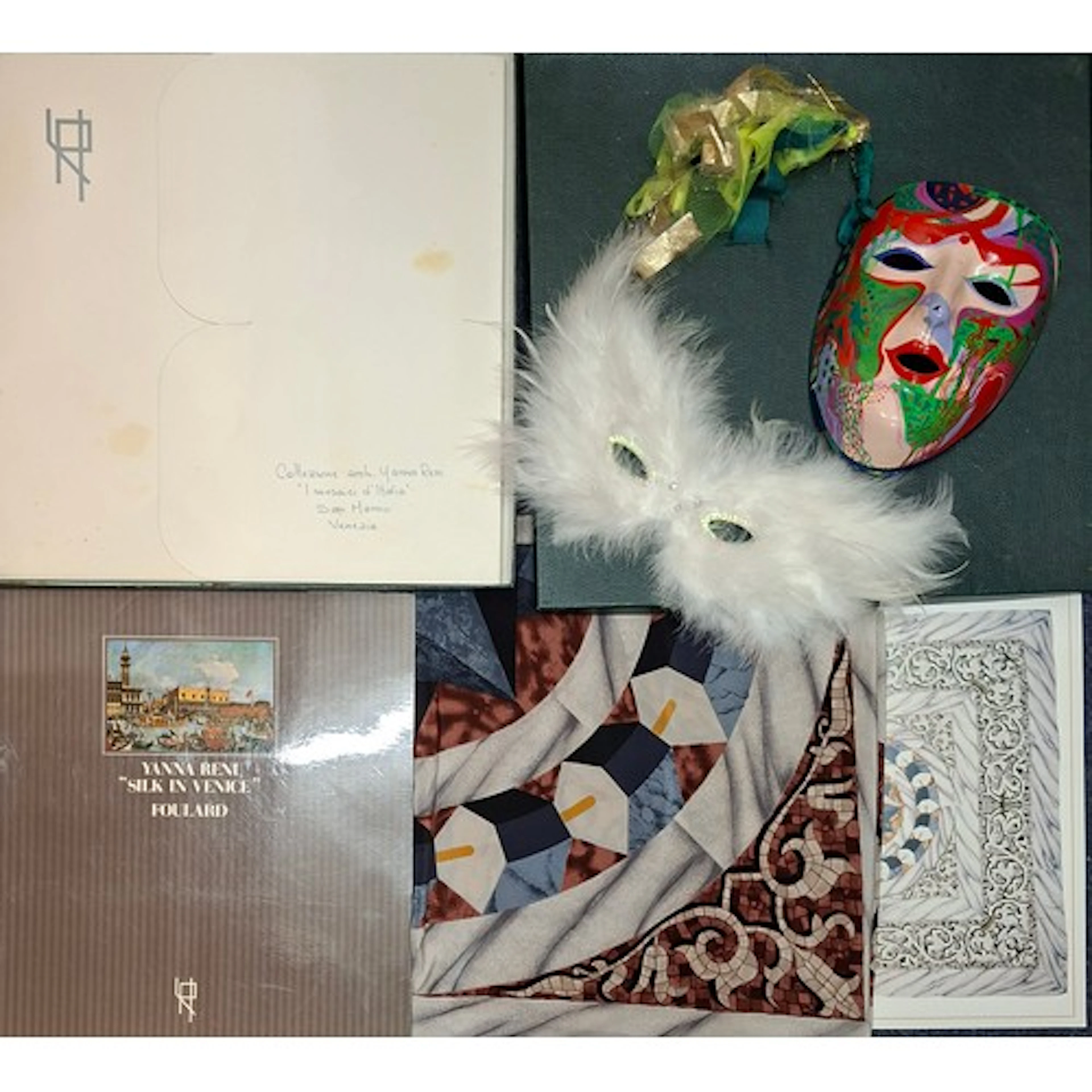 A Venetian cashmere and silk mix scarf 'Silk in Venice' by Y...