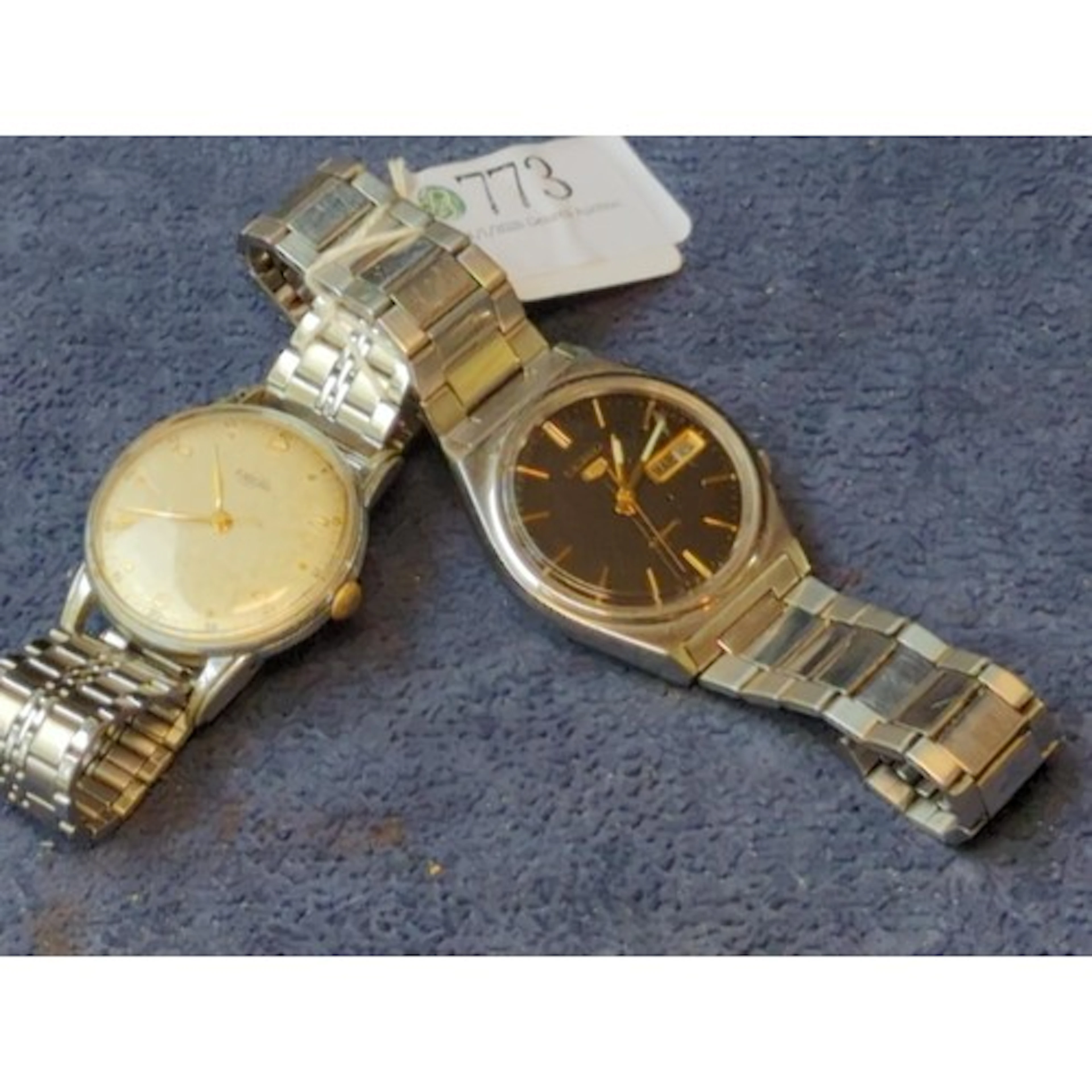 2 x gents watches - Seiko Automatic and Enicar.