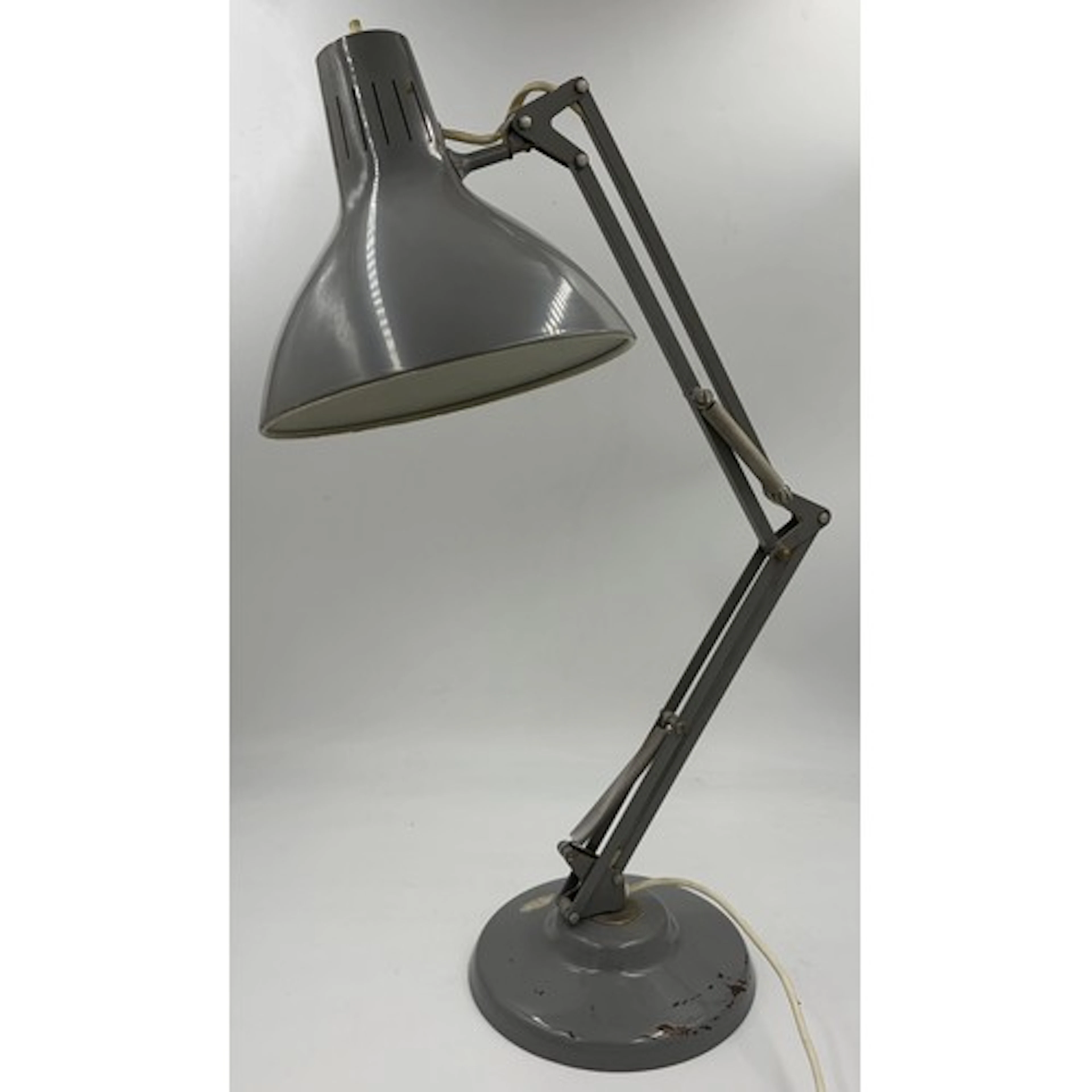 A grey angle poised table lamp stamped Norway, approx 80cm h...