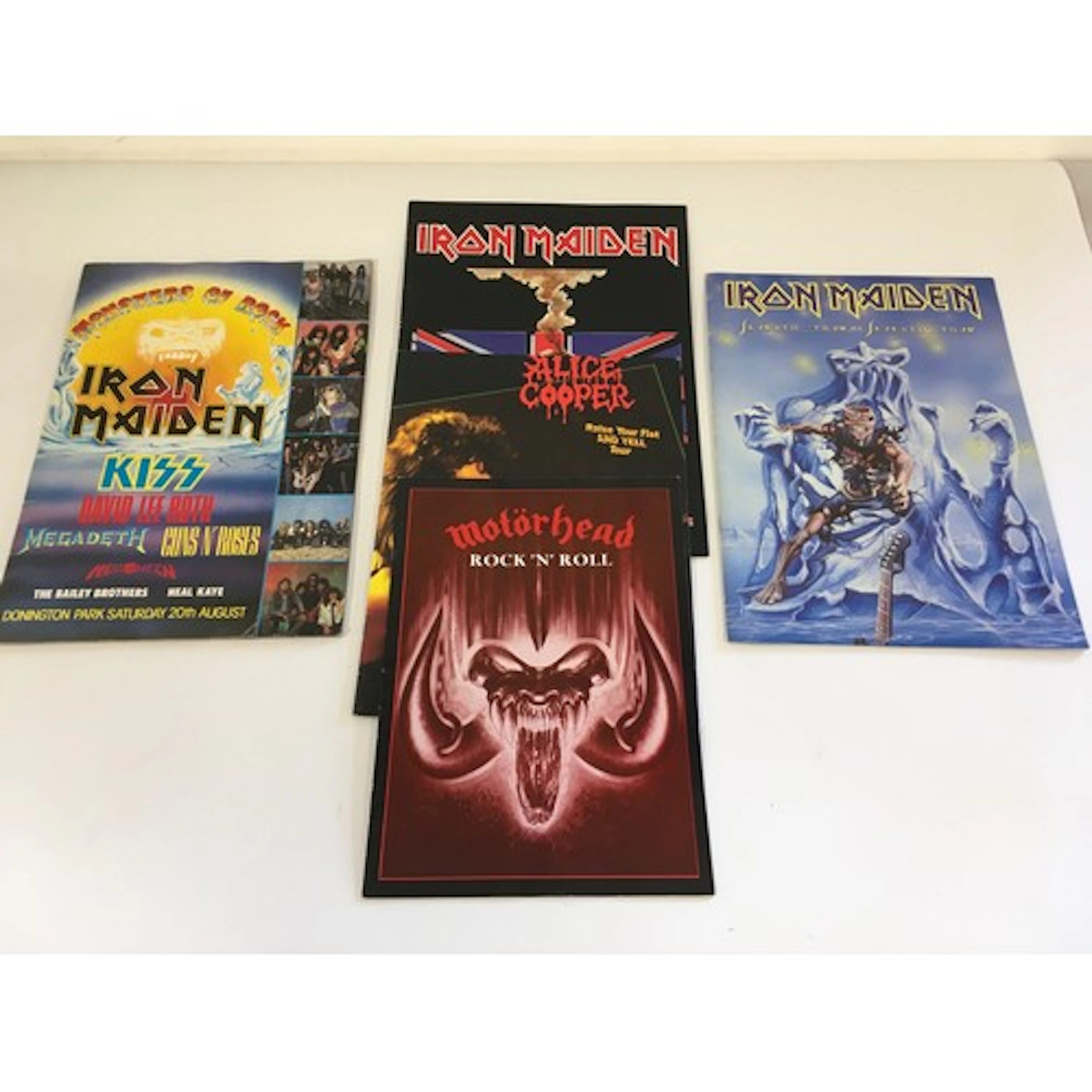Five heavy rock tour programs for various bands including Ir...