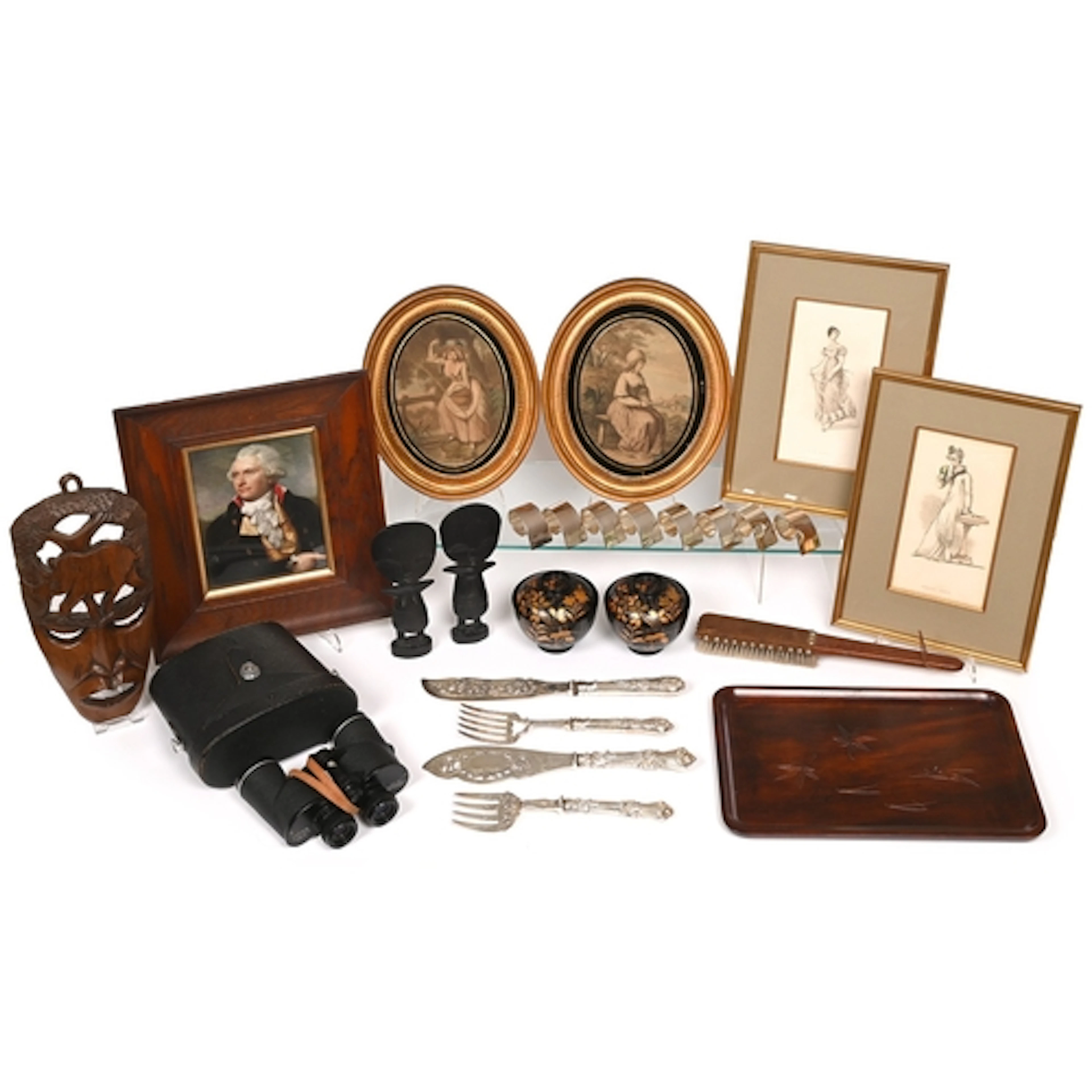 Miscellaneous treen and metalwork, 19th c and later, to incl...
