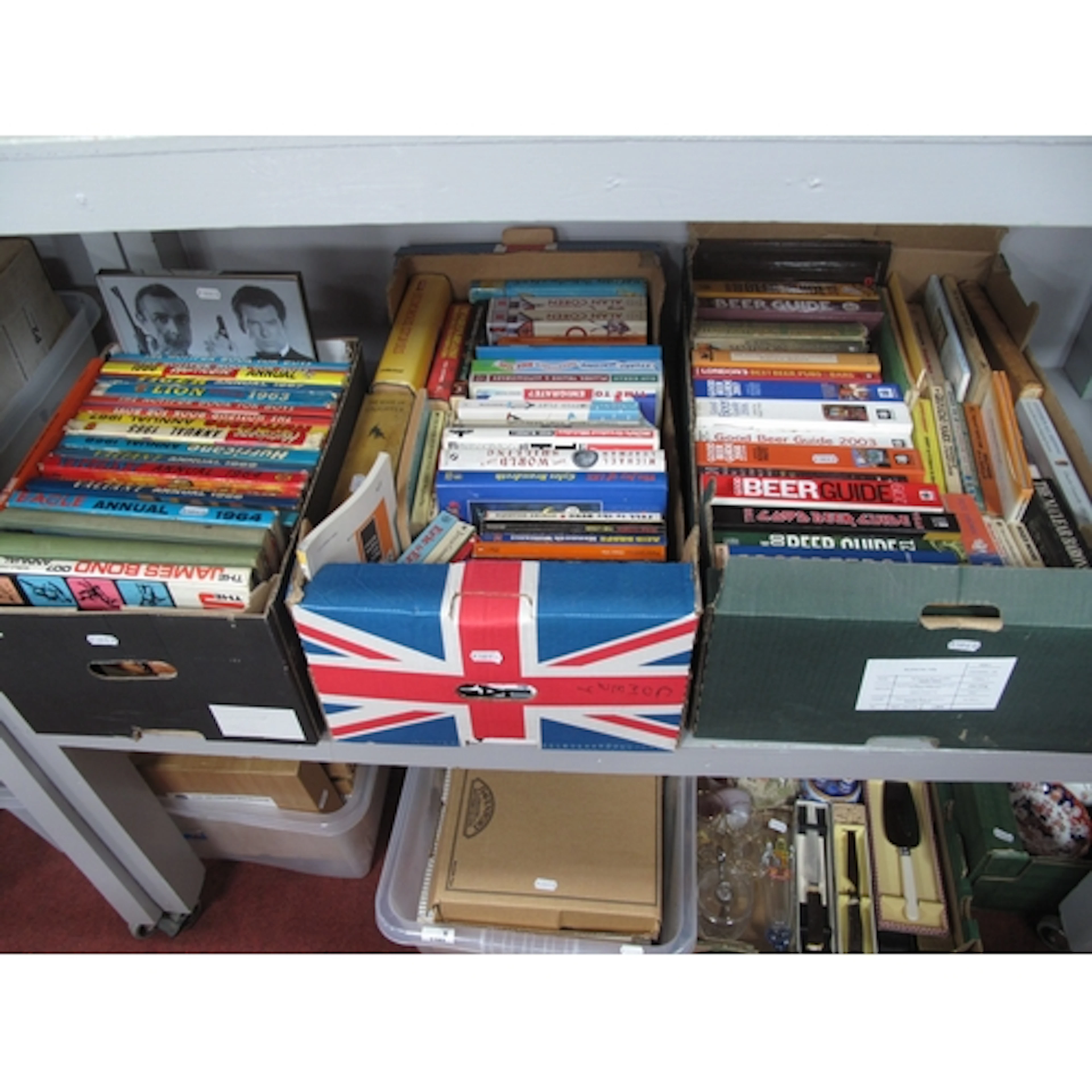Books and ephemera, comprising 1960s boys' annuals, comic-re...