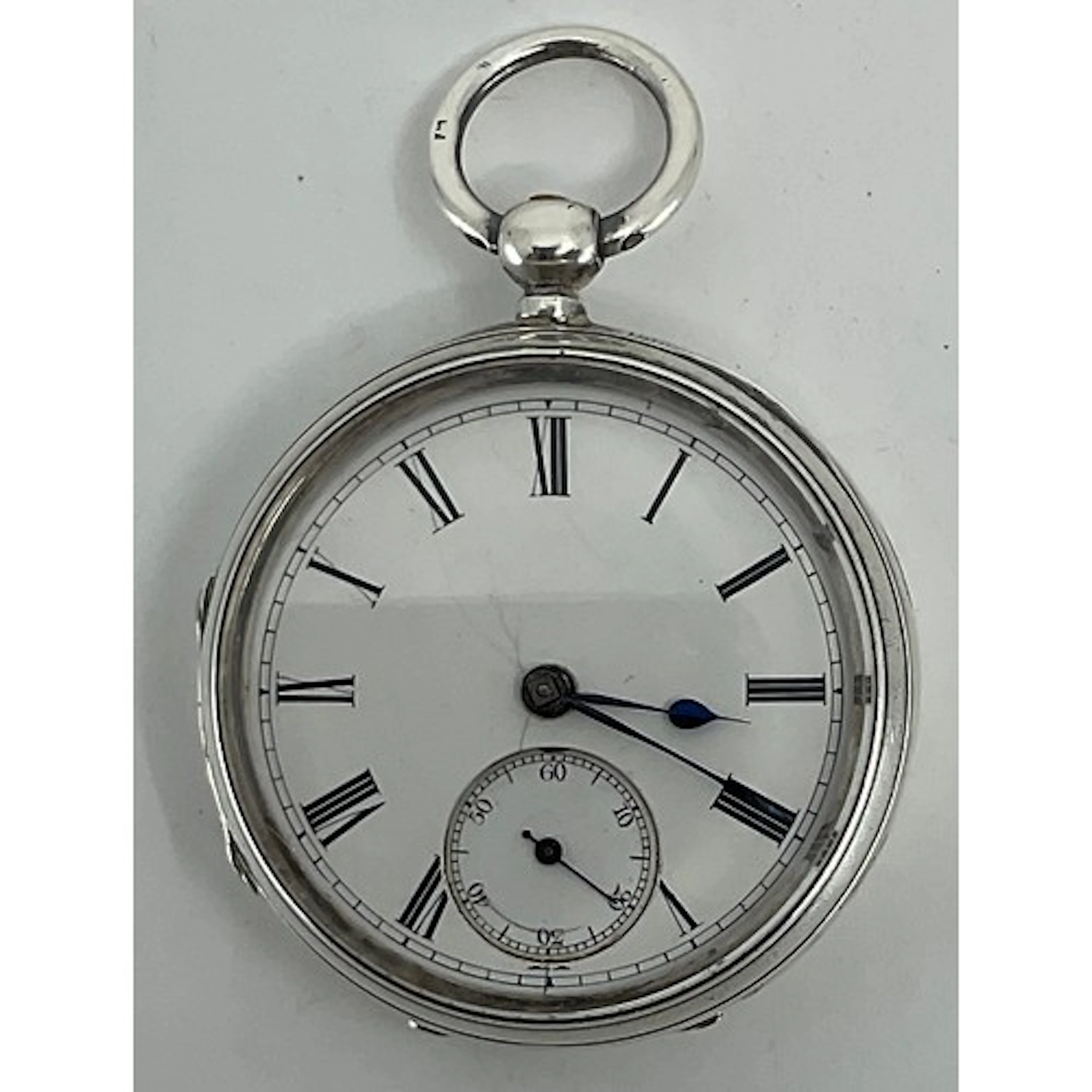 A Victorian silver open faced fusee pocket watch, by G W Hol...