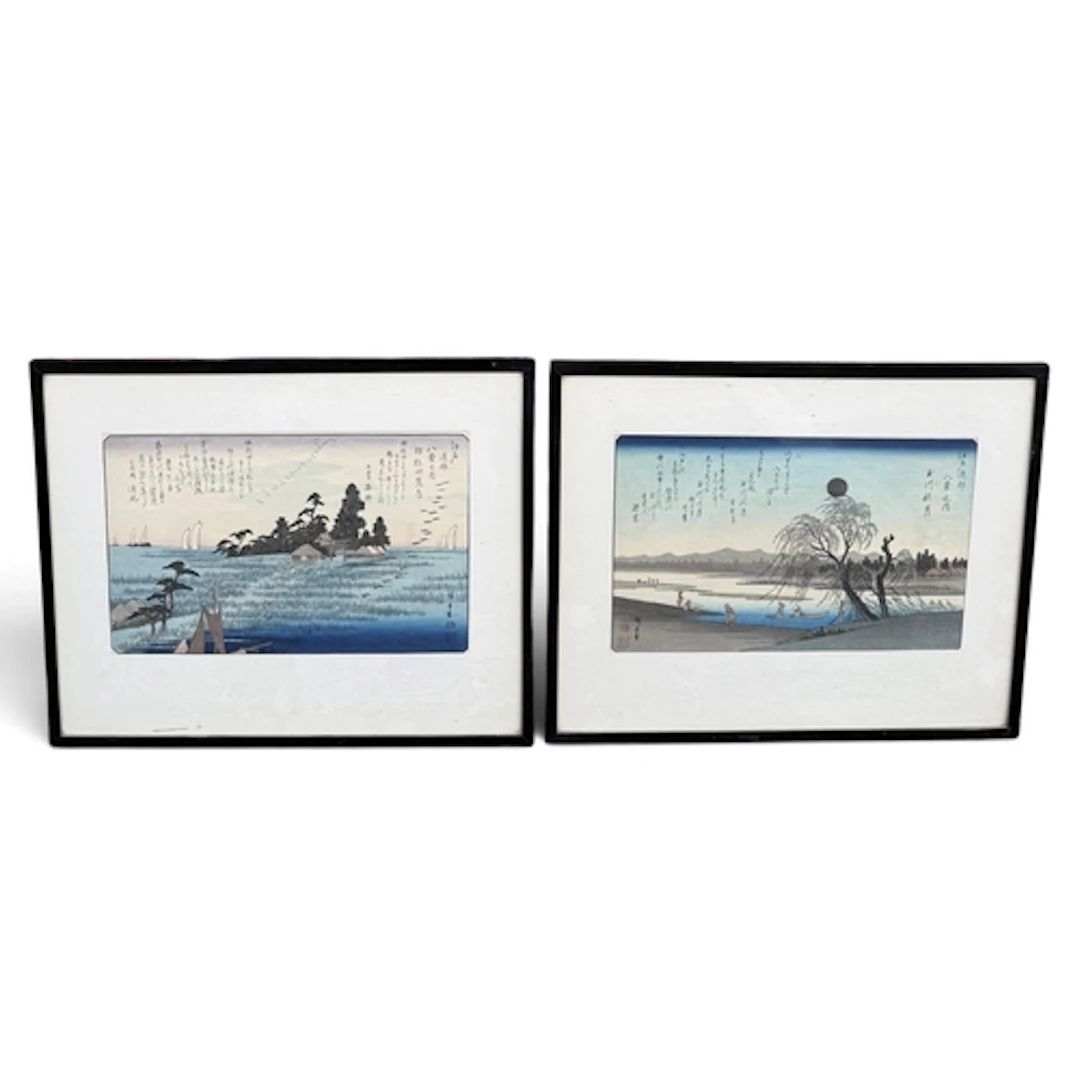 AFTER UTAGAWA HIROSHIGE (1797-1858): TWO JAPANESE WOODBLOCK ...