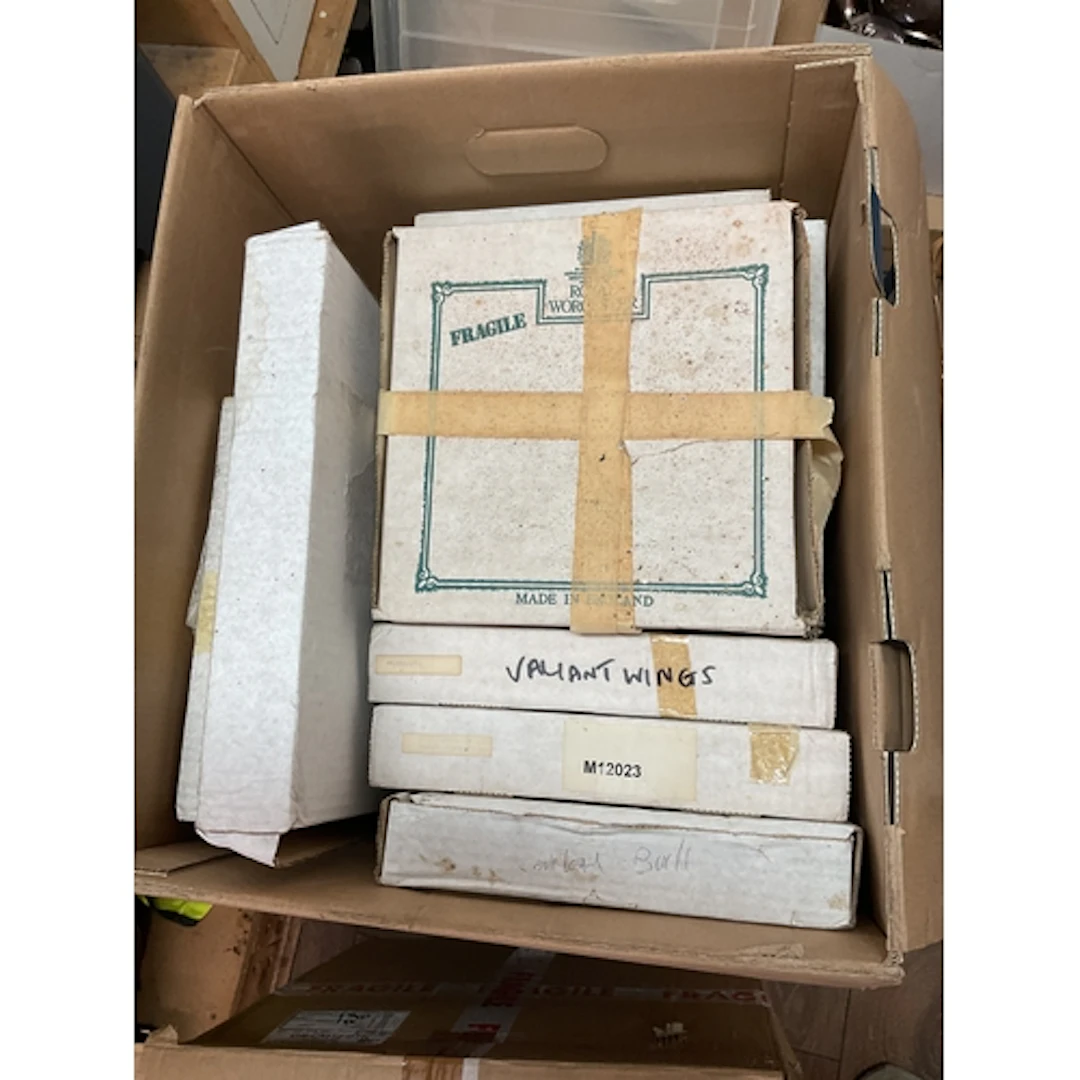 Large box of boxed military collectors plates