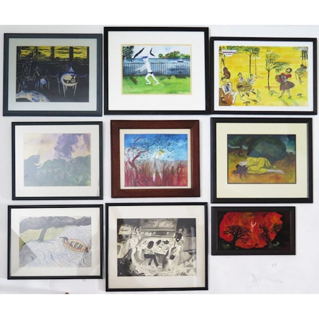 An unsigned watercolour painted in an illustrative style dep...