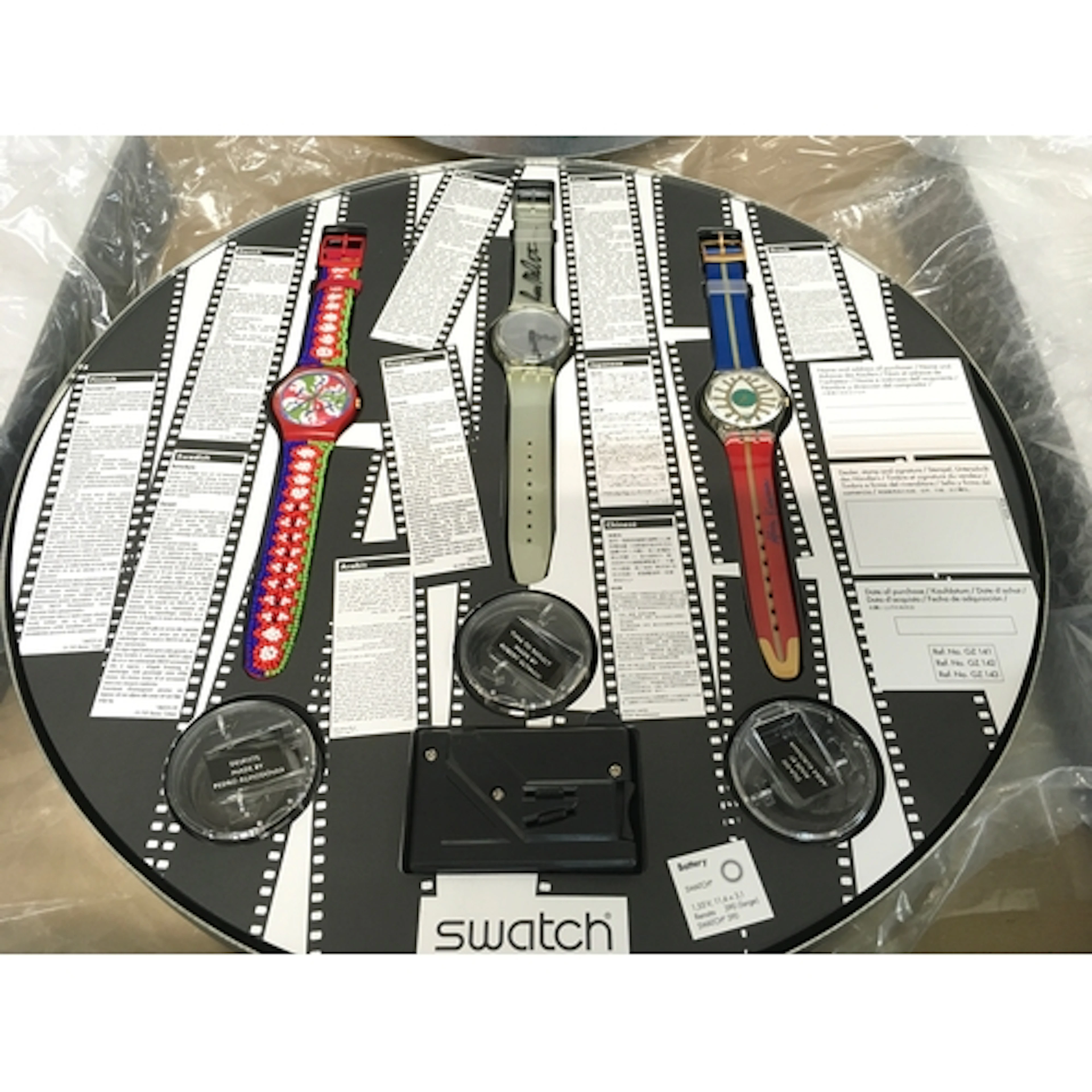 A Swatch "100 Years of Cinema" boxed set from 1995 featuring...