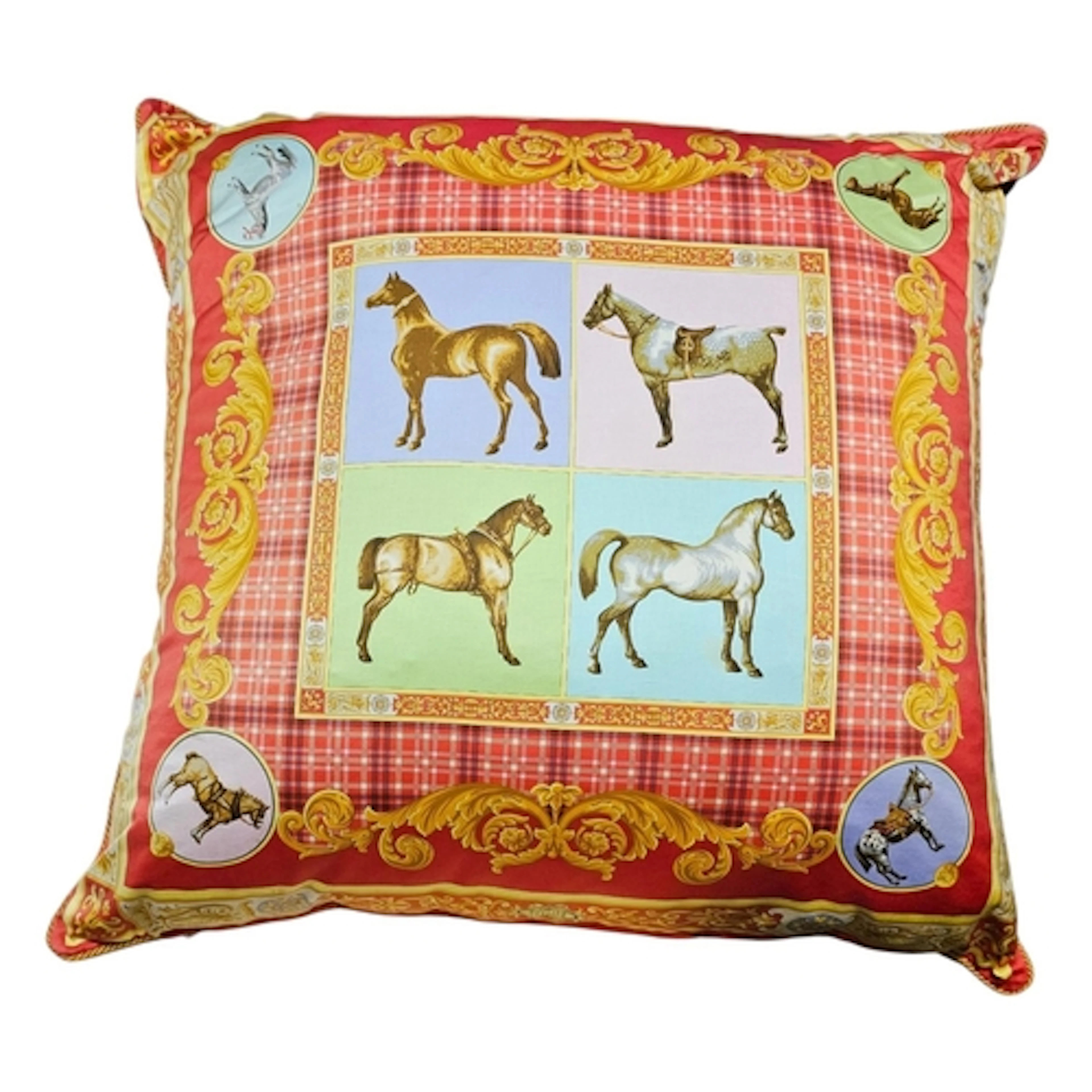 GIANNI VERSACE, A VINTAGE LARGE SQUARE COTTON FLOOR CUSHION ...