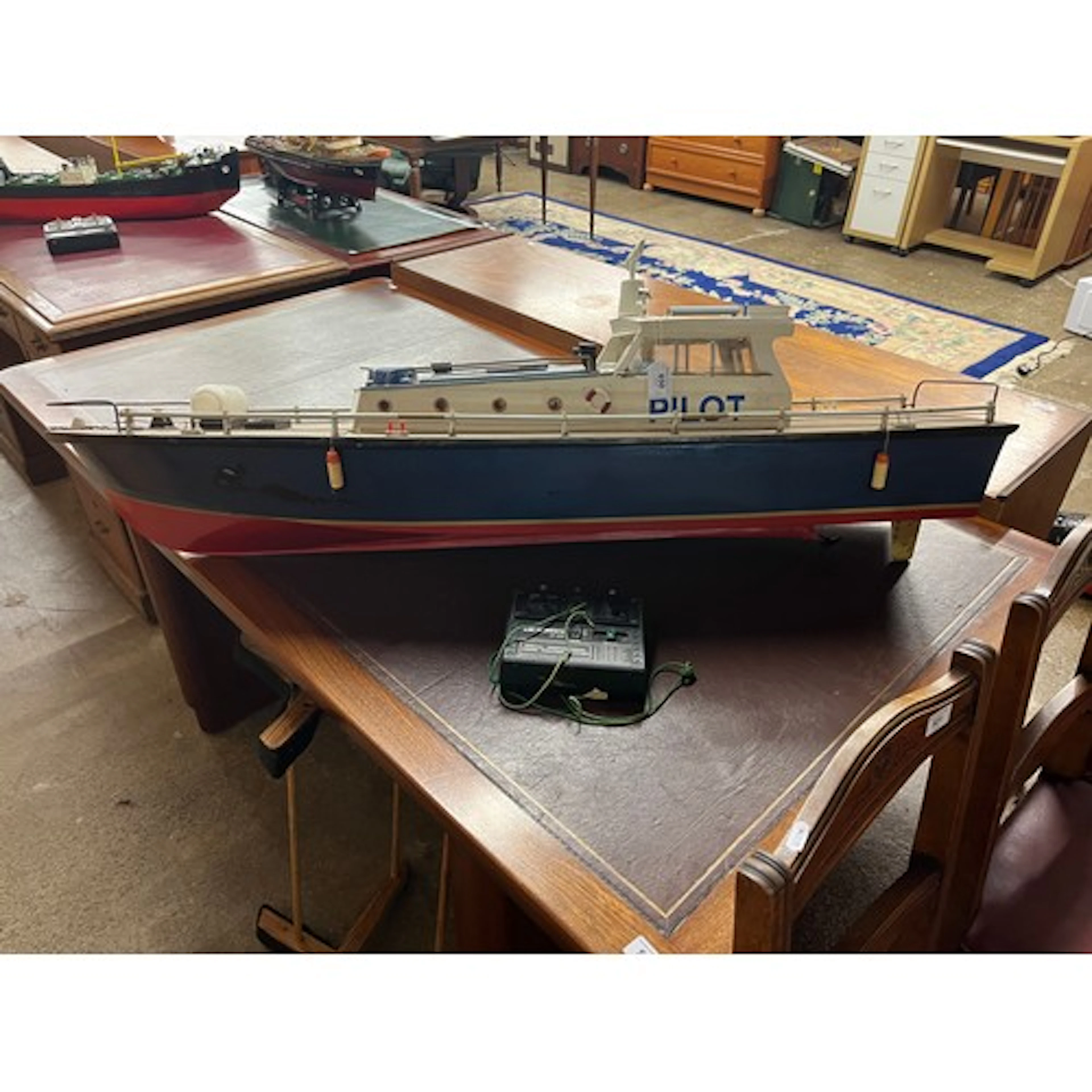 Radio control model boat 'Pilot', with radio control.
