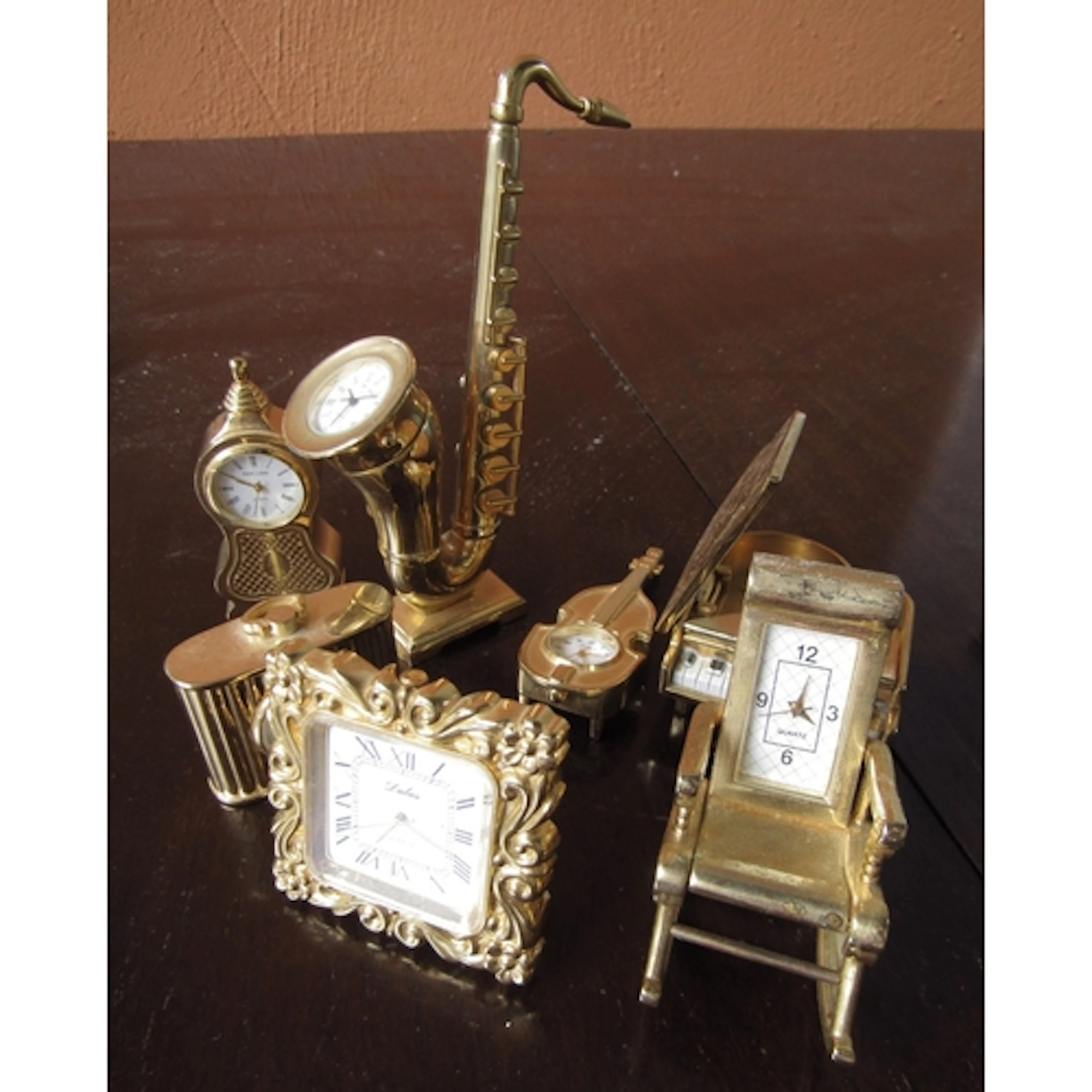 Collection of Various Ormolu Mounted Miniature Form Clocks Q...