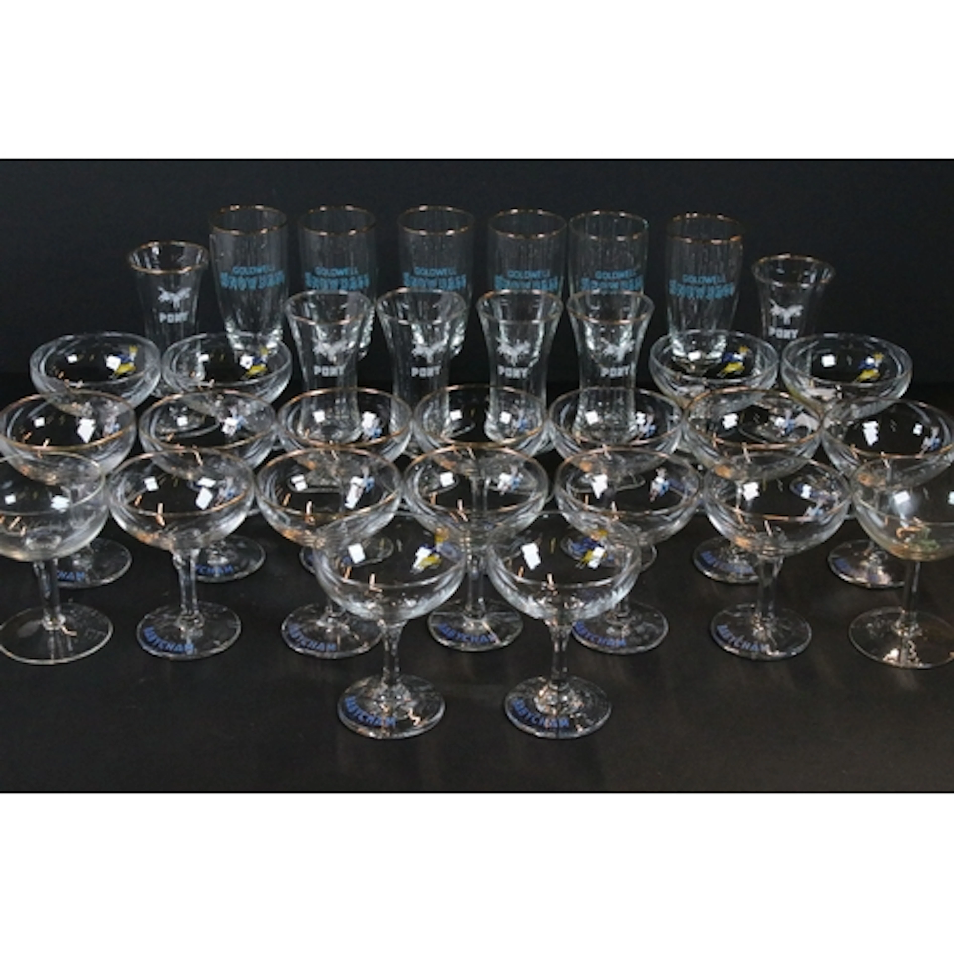 Collection of Babycham glassware, to comprise various sets o...