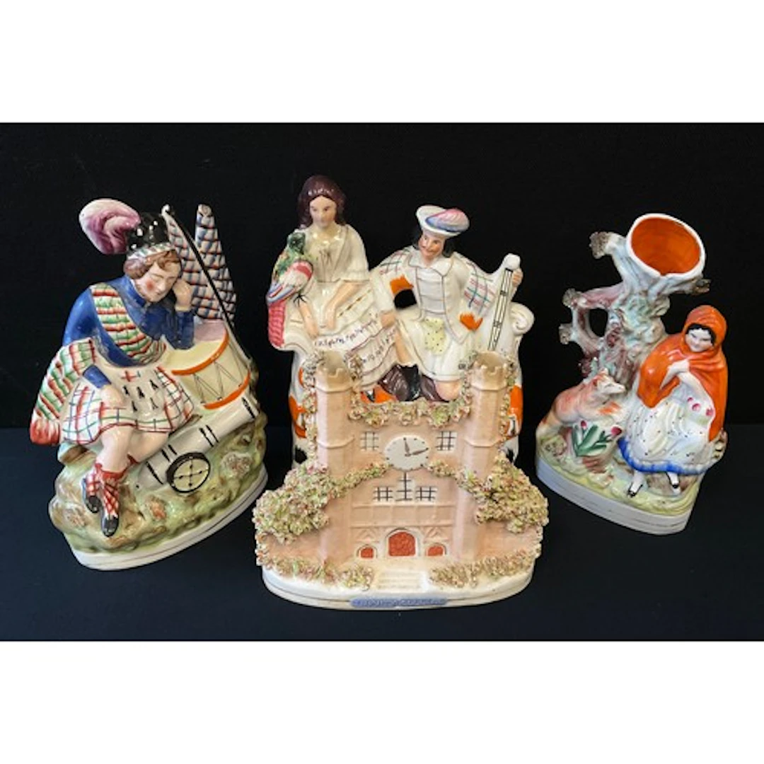 Staffordshire flatback Figures - Soldiers Dream, after Thom...