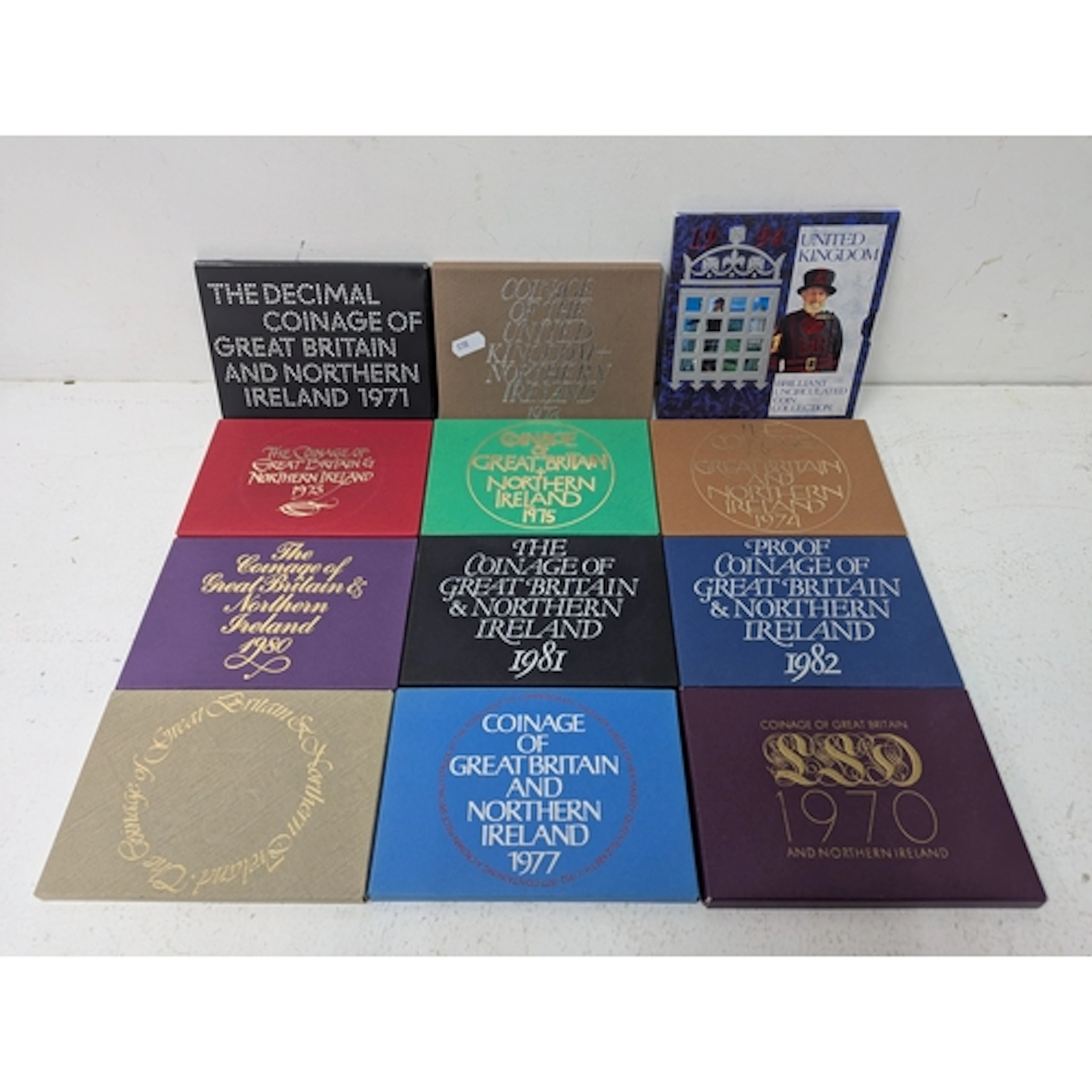 A selection of Royal Mint United Kingdom coin sets to includ...