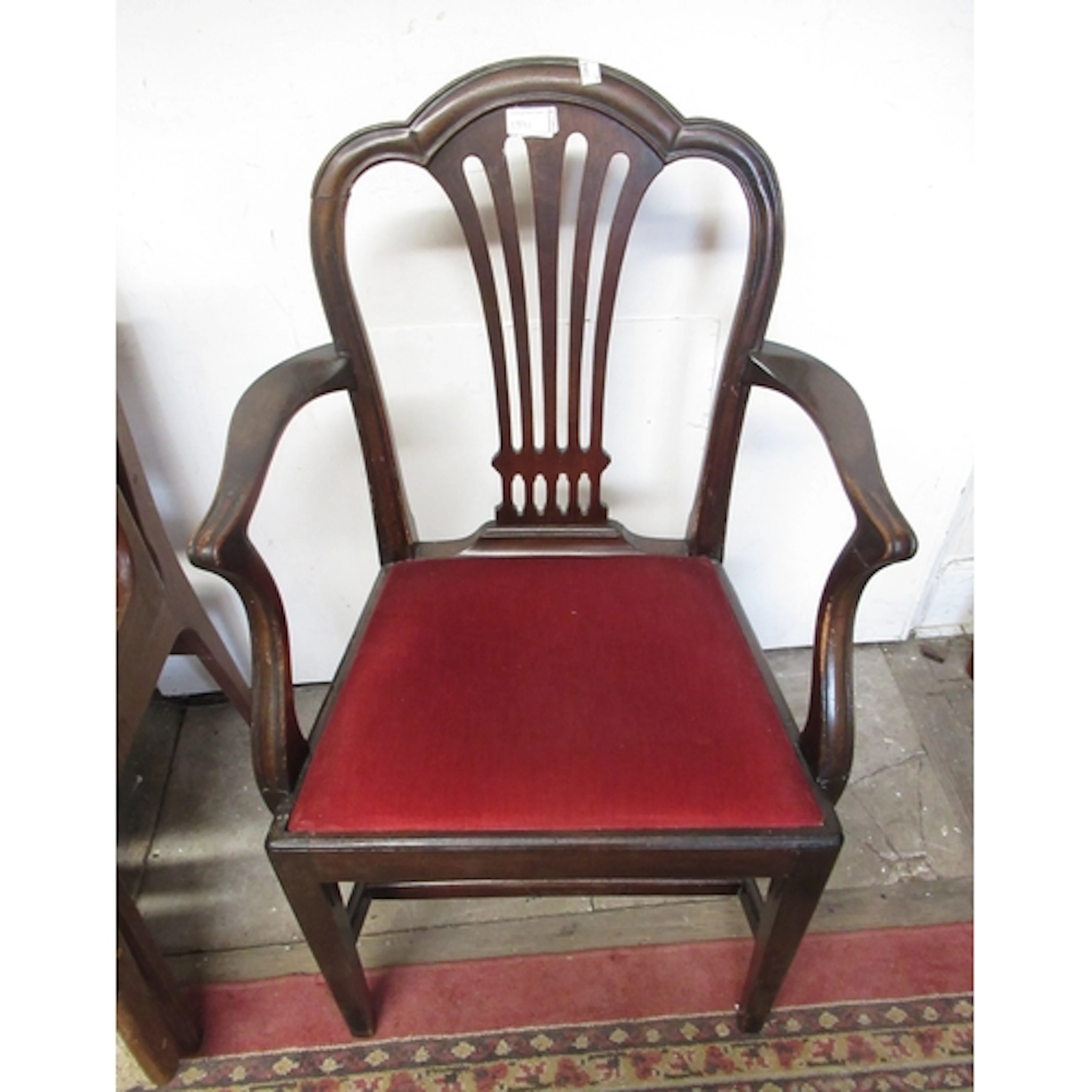 Group of three various 19th Century mahogany and upholstered...