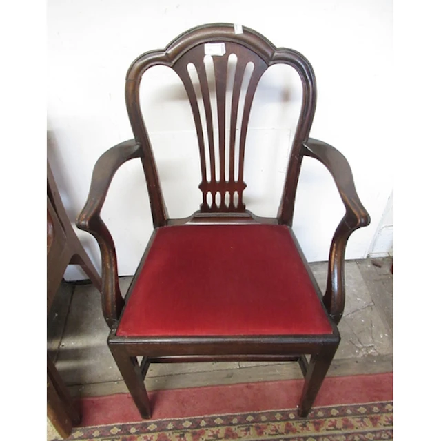Group of three various 19th Century mahogany and upholstered...