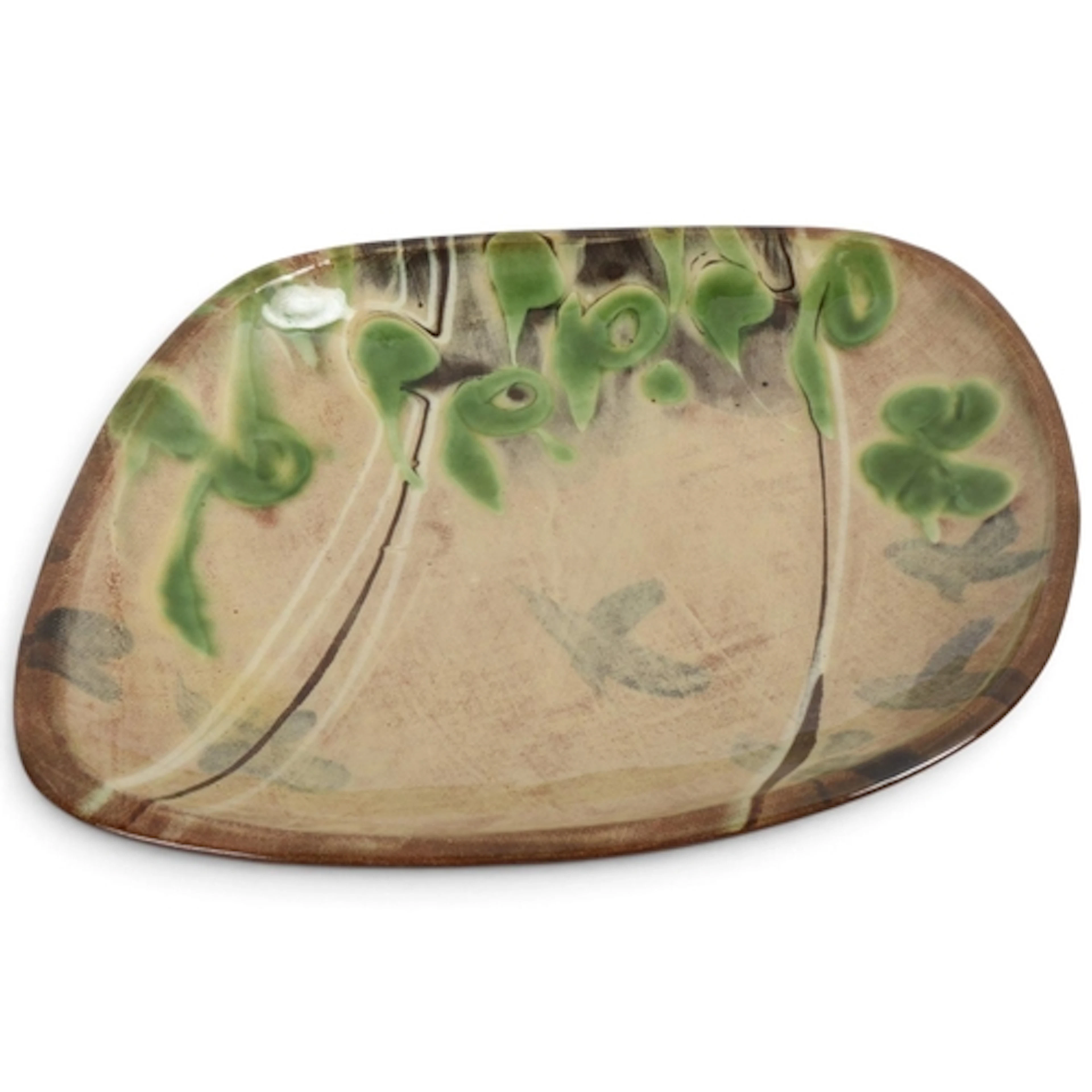 PATIA DAVIS (born 1967) an eathenware slipware slab plate wi...